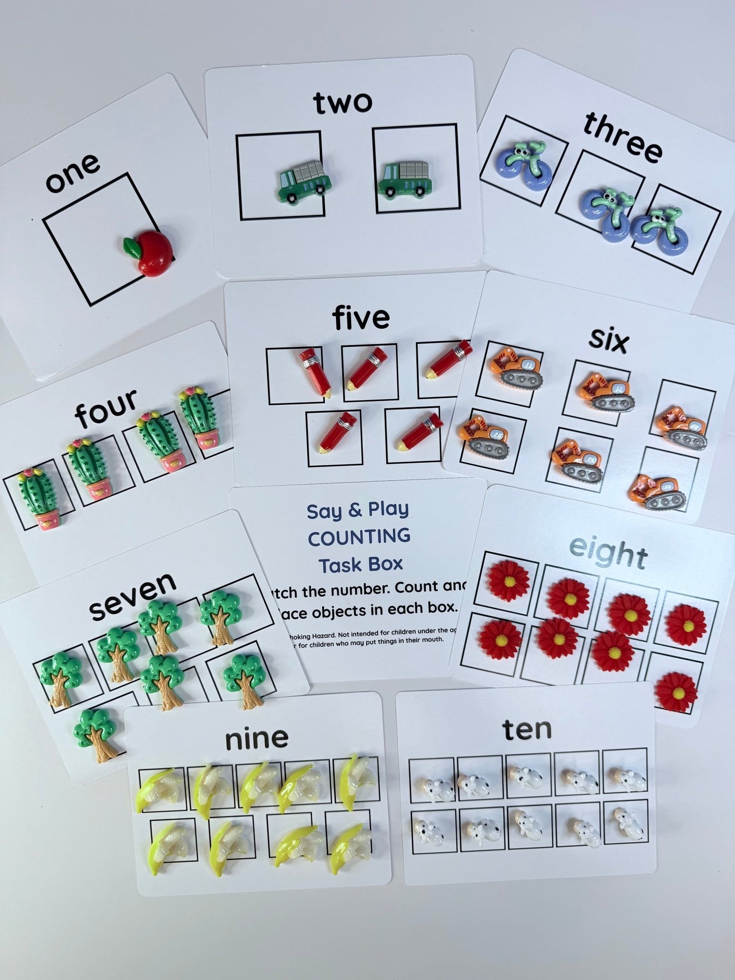 Counting Task Boxes Counting Task Box with Mini Objects | Numbers & Quantity | Play-Based ...