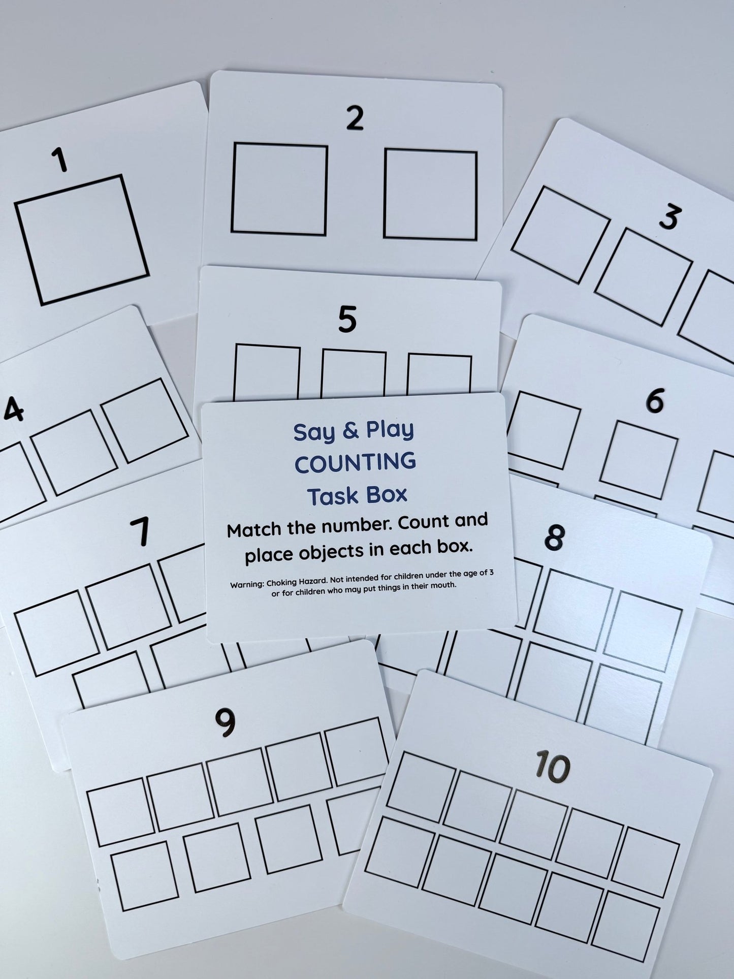 Counting Task Box with Mini Objects | Numbers & Quantity | Play - Based Learning Tool - Speech and Smile