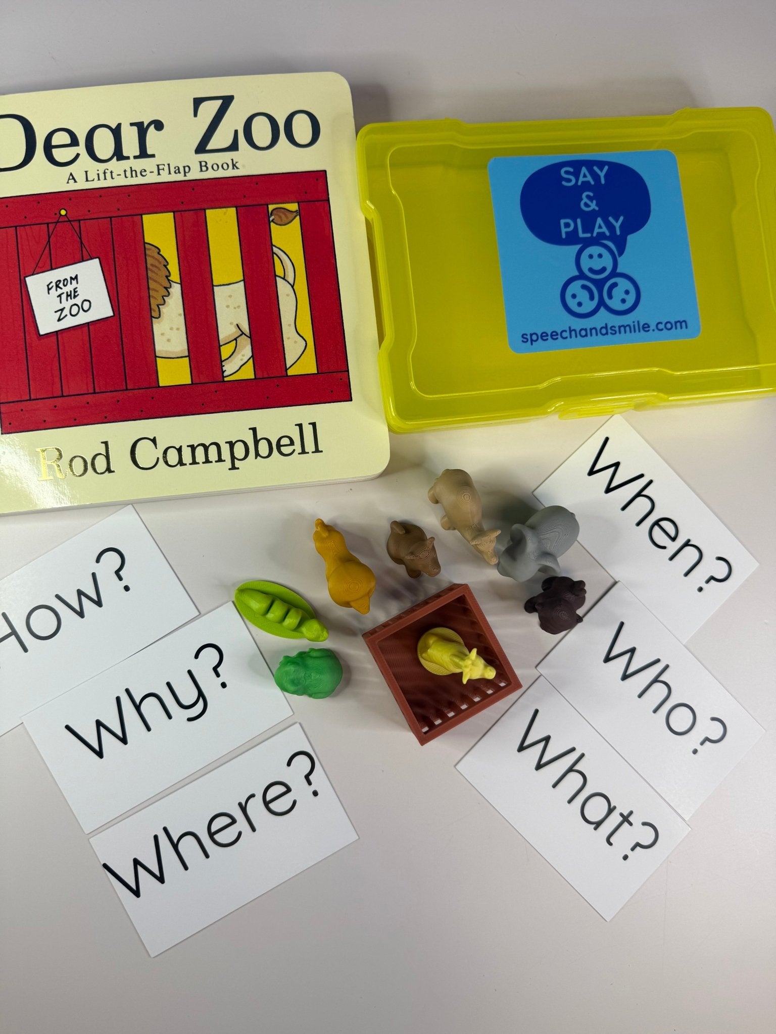 Dear Zoo Story Kit with Mini Objects Speech Therapy Zoo Book - Speech and Smile