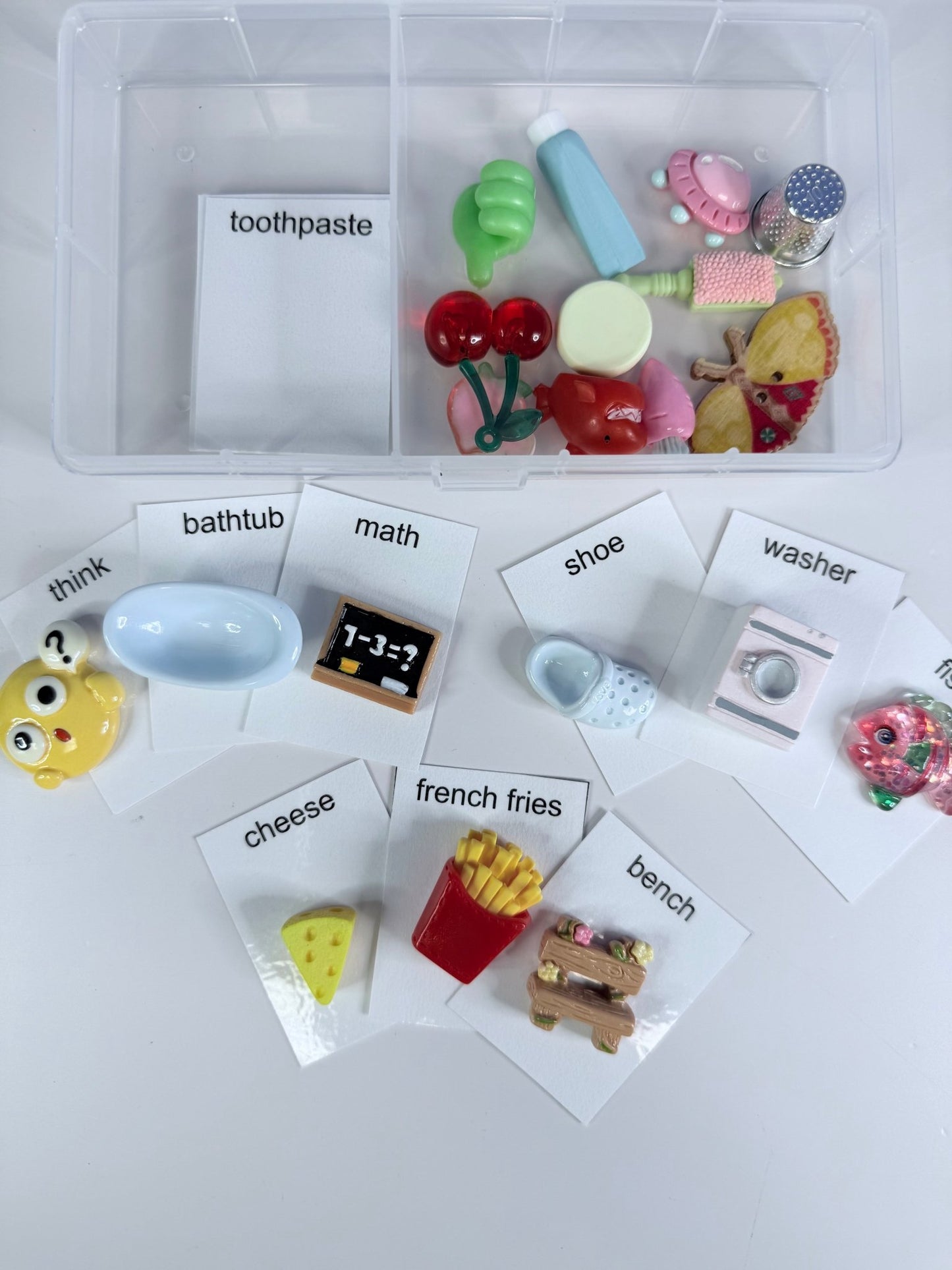 Digraph Mini Objects Set - Speech Therapy Trinkets and Doodads for Sounds - Speech and Smile