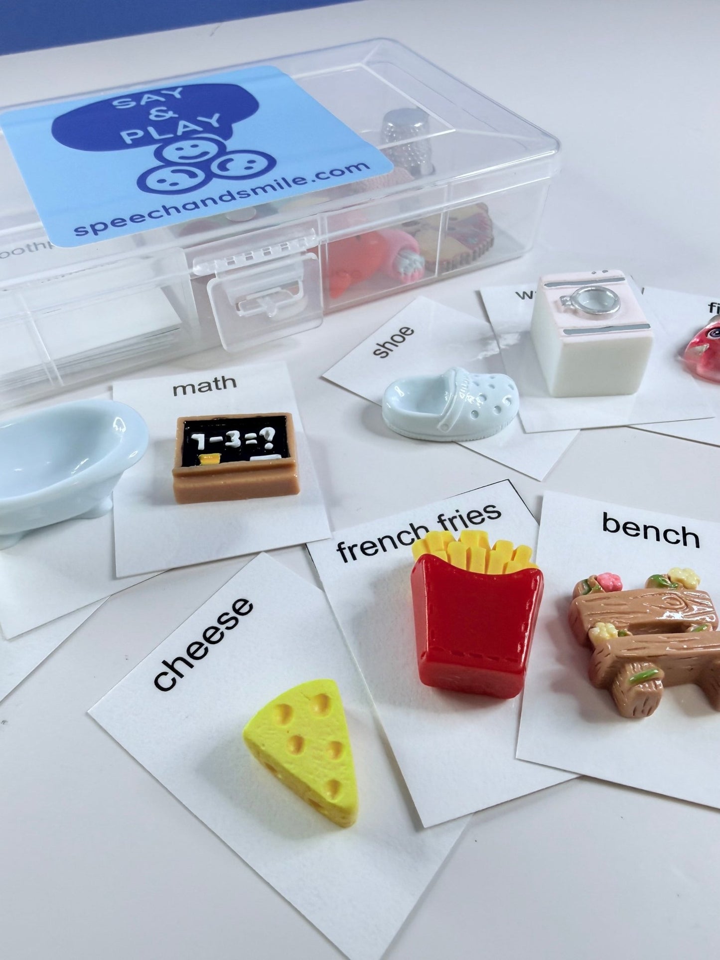 Digraph Mini Objects Set - Speech Therapy Trinkets and Doodads for Sounds - Speech and Smile