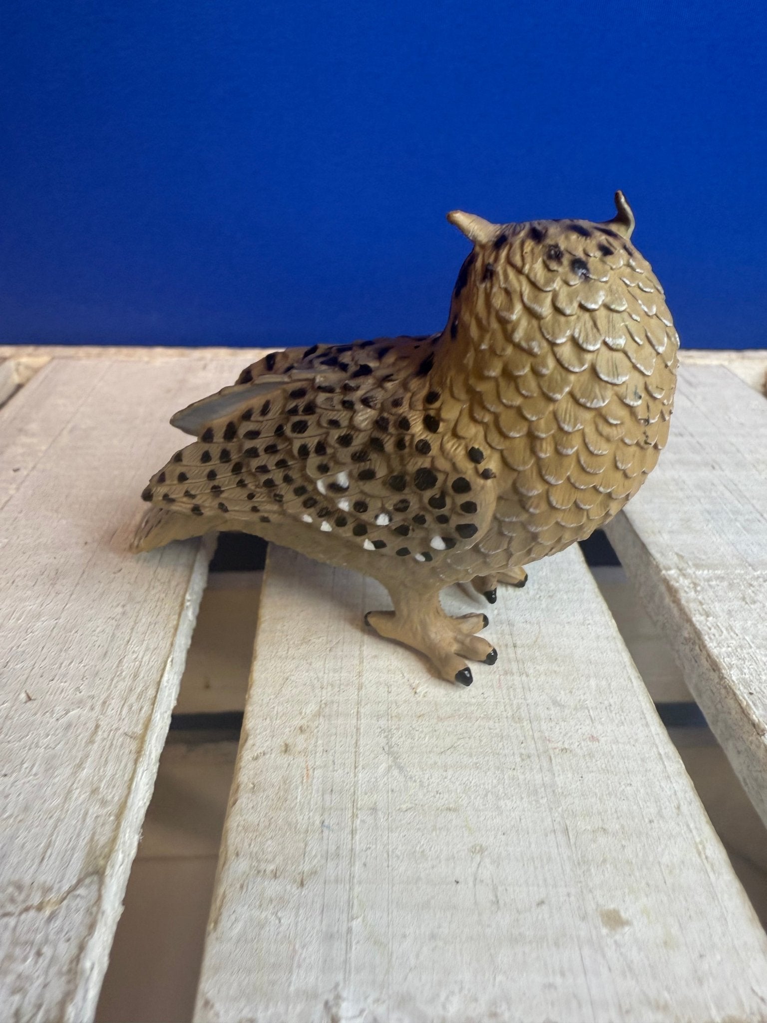 Eagle Owl Miniature Figure – 2.5 Inch Highly Detailed Mini Object - Speech and Smile