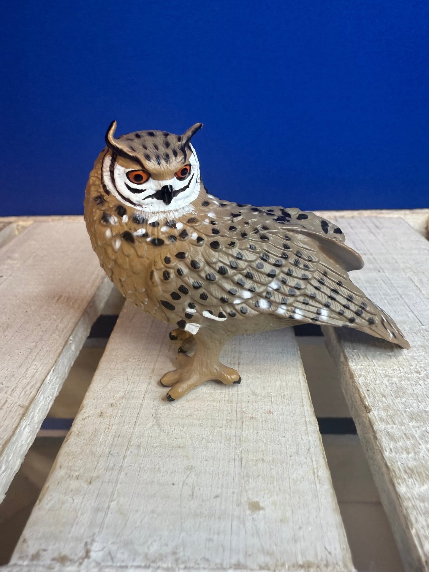 Eagle Owl Miniature Figure – 2.5 Inch Highly Detailed Mini Object - Speech and Smile