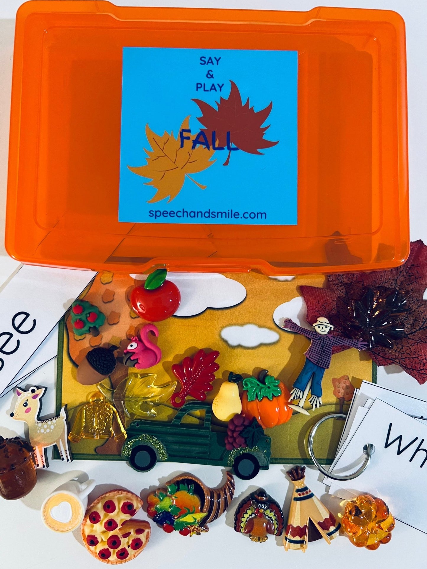FALL minis Say and Play Mini Objects Minis FALL SEASON Kits Speech Therapy Objects Mini Objects Trinkets Doodads - Speech and Smile