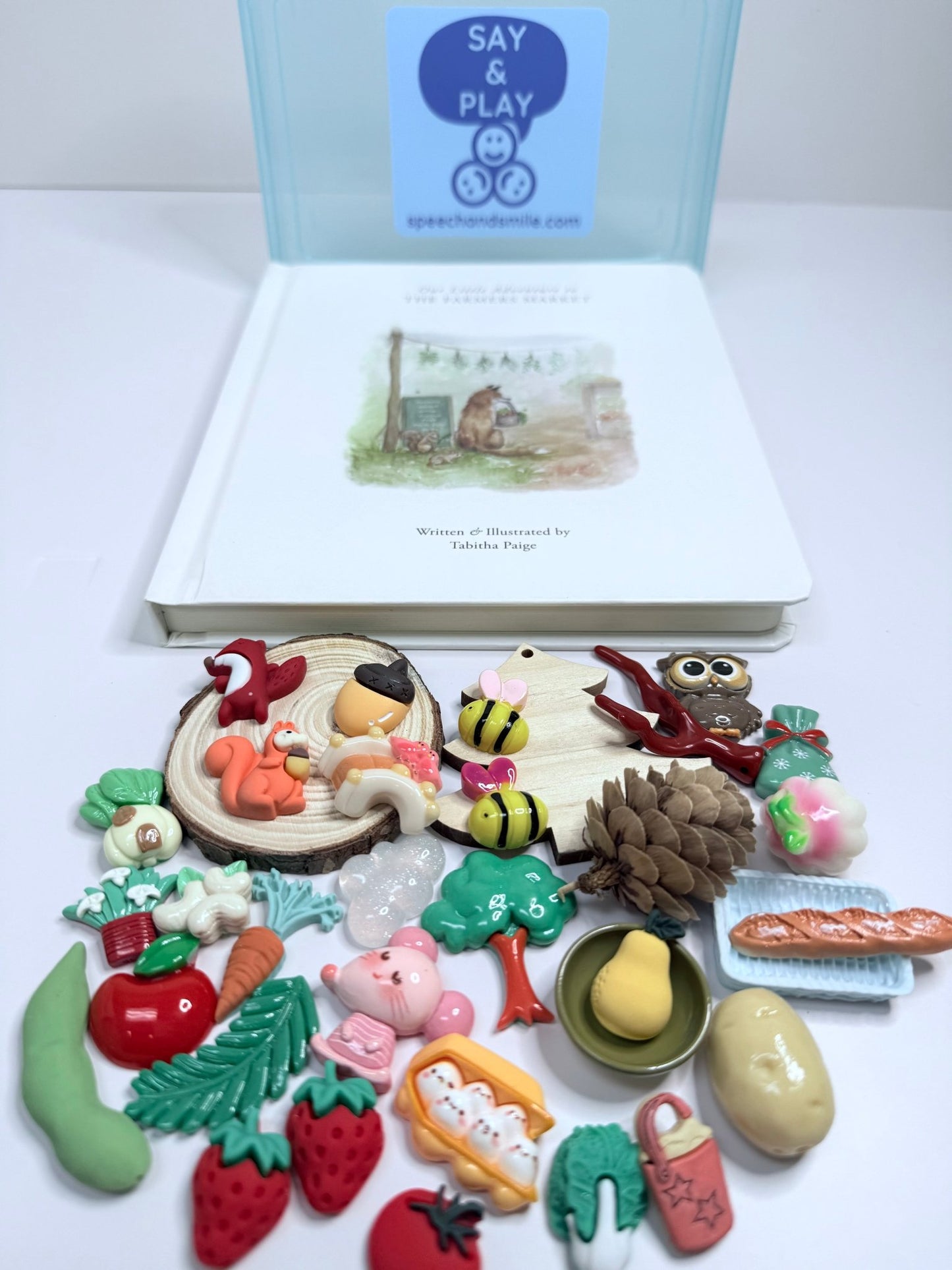 Farmers Market Book and Story Kit Mini Objects for Speech Therapy Tabitha Paige SLP Book - Speech and Smile