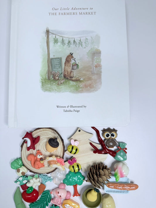 Farmers Market Book and Story Kit Mini Objects for Speech Therapy Tabitha Paige SLP Book - Speech and Smile