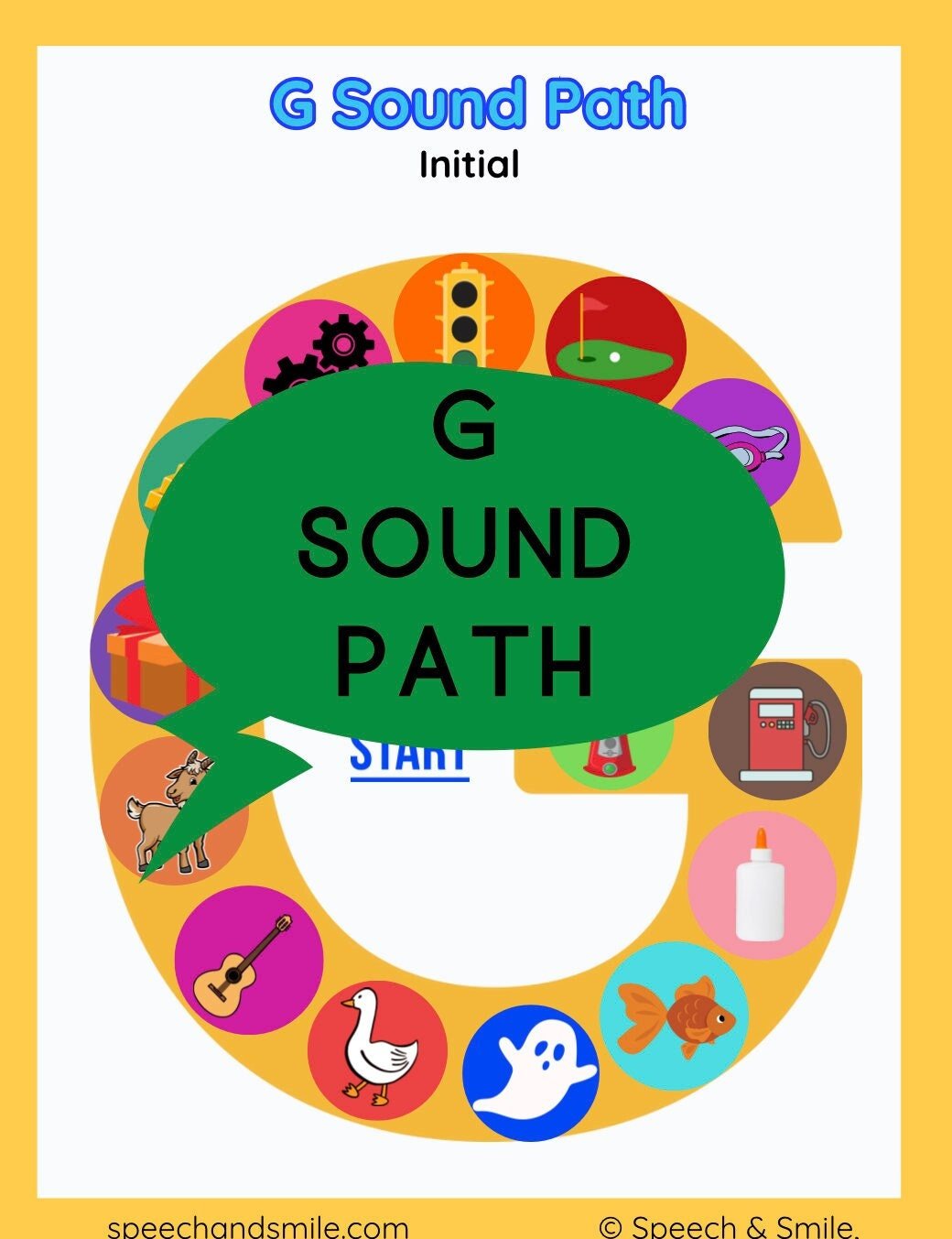 G Sound Printable Sound Paths for Speech Therapy Articulation Games Wo ...