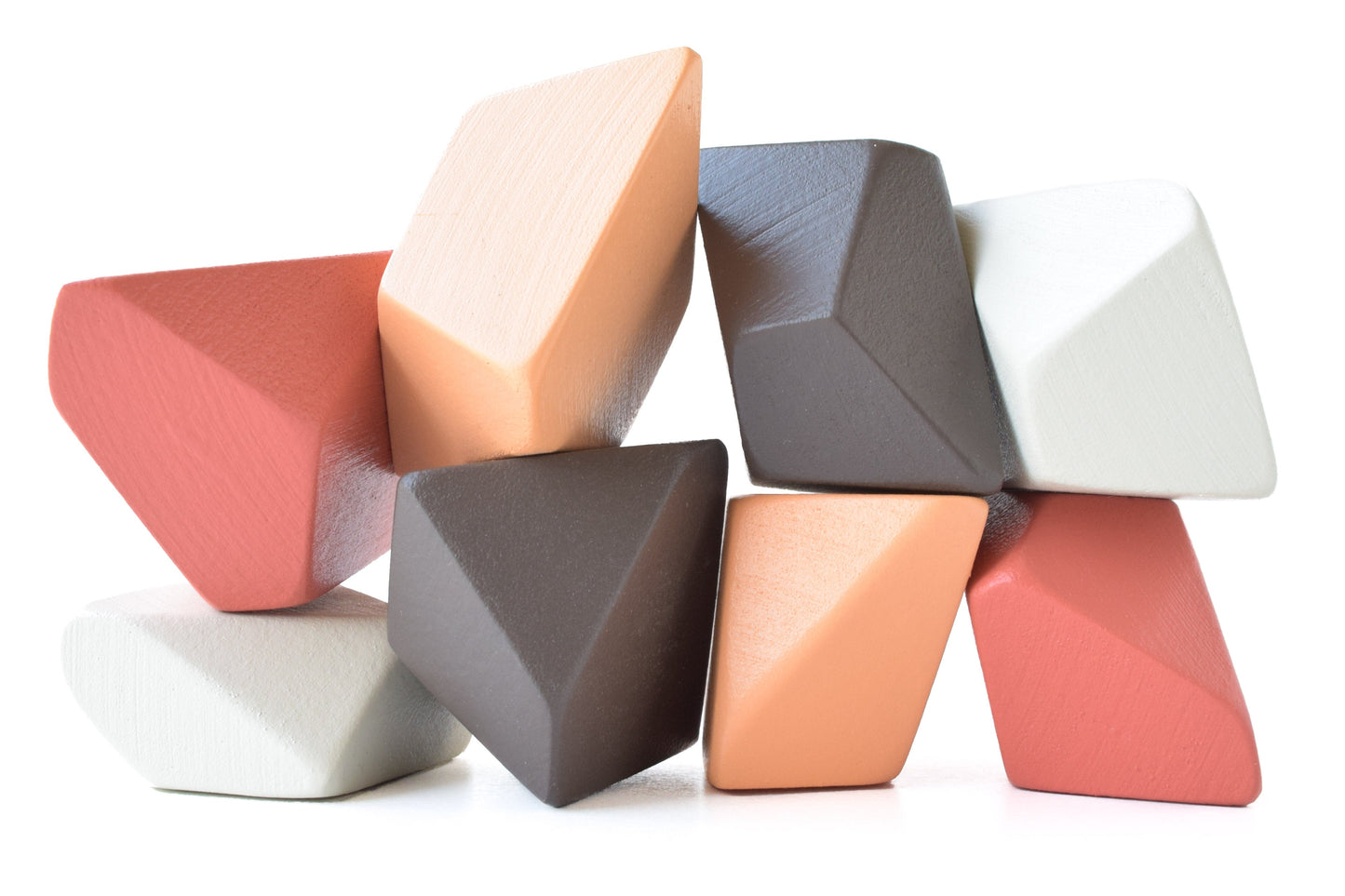 Rock Blocks - Stacking Blocks Ginger | Montessori Building Set of 8