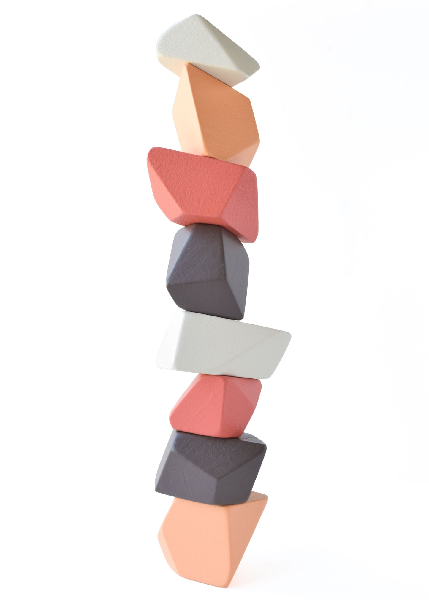Rock Blocks - Stacking Blocks Ginger | Montessori Building Set of 8