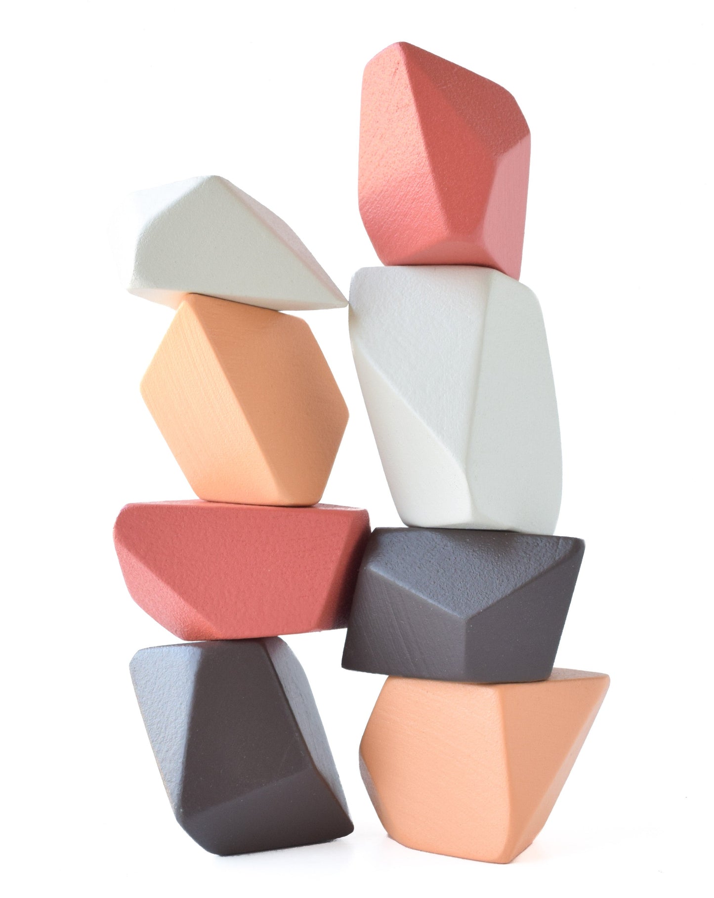Rock Blocks - Stacking Blocks Ginger | Montessori Building Set of 8