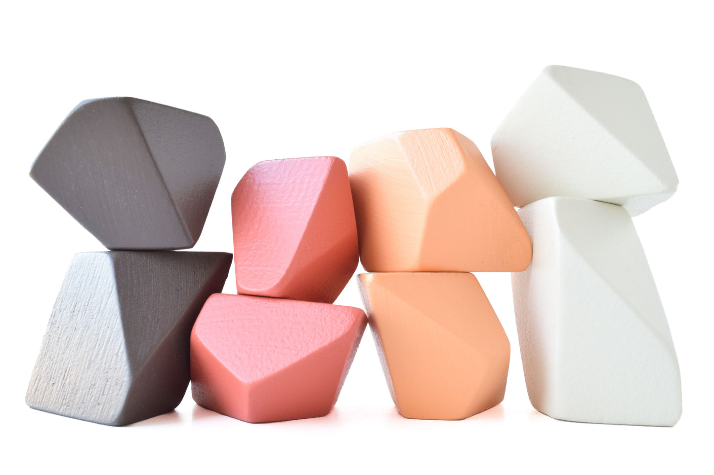 Rock Blocks - Stacking Blocks Ginger | Montessori Building Set of 8