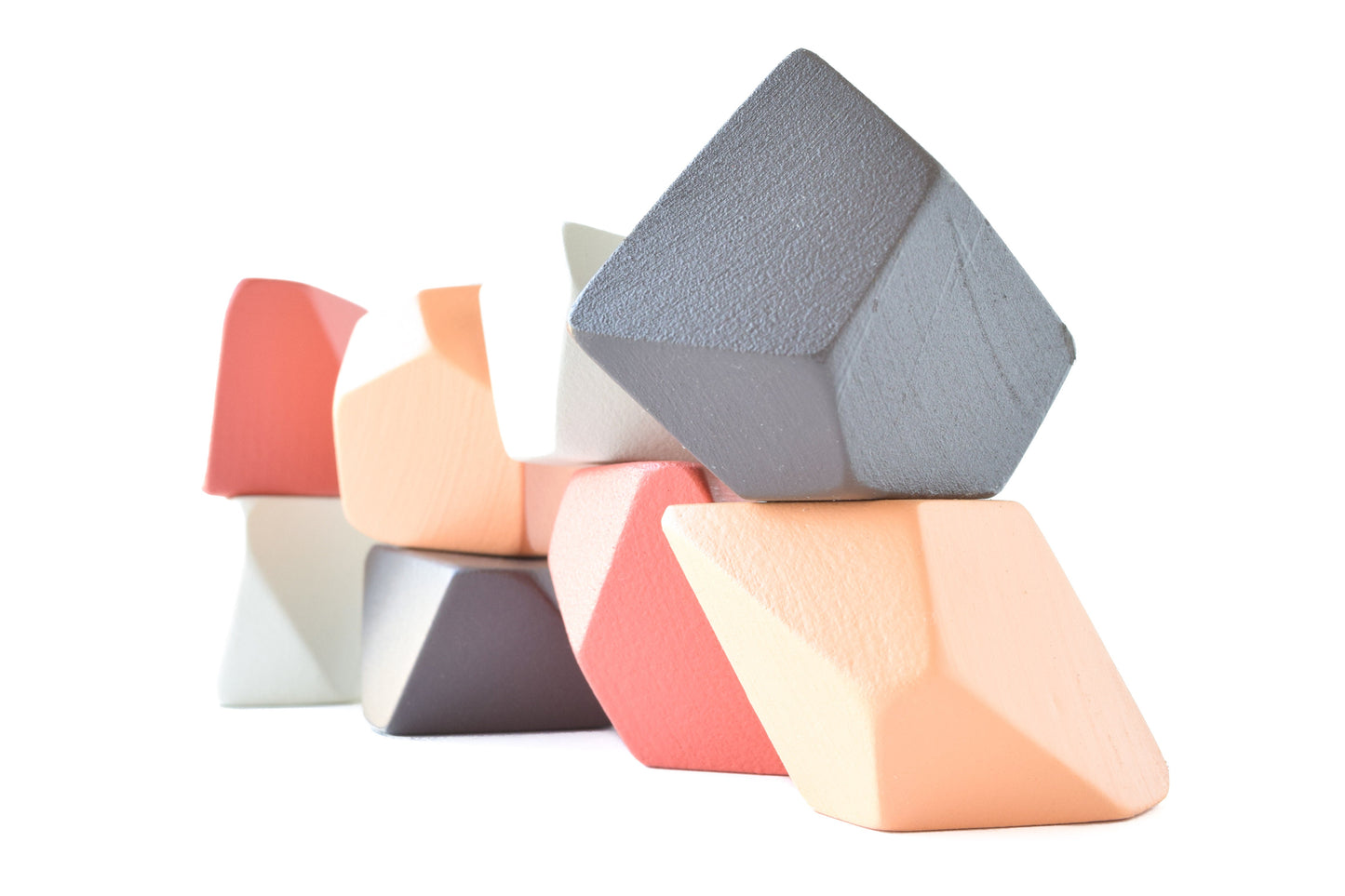 Rock Blocks - Stacking Blocks Ginger | Montessori Building Set of 8