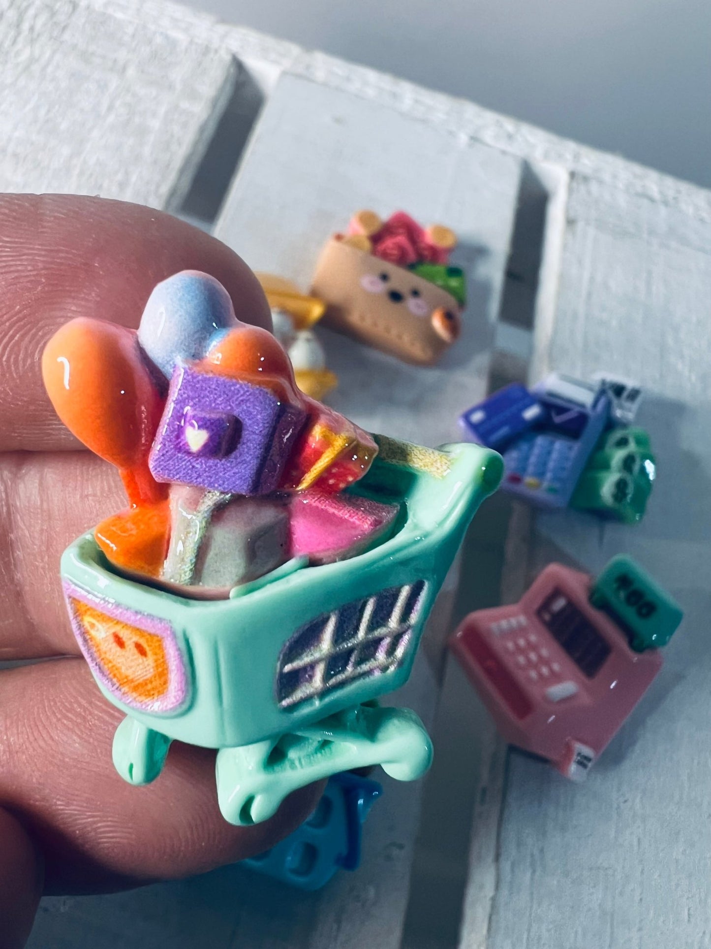 Grocery mini objects Supermarket Minis Food Trinkets - Dollhouse Miniatures - Say and Play mini objects speech therapy - Speech and Smile