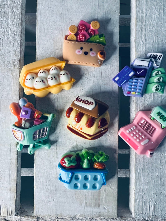 Grocery mini objects Supermarket Minis Food Trinkets - Dollhouse Miniatures - Say and Play mini objects speech therapy - Speech and Smile