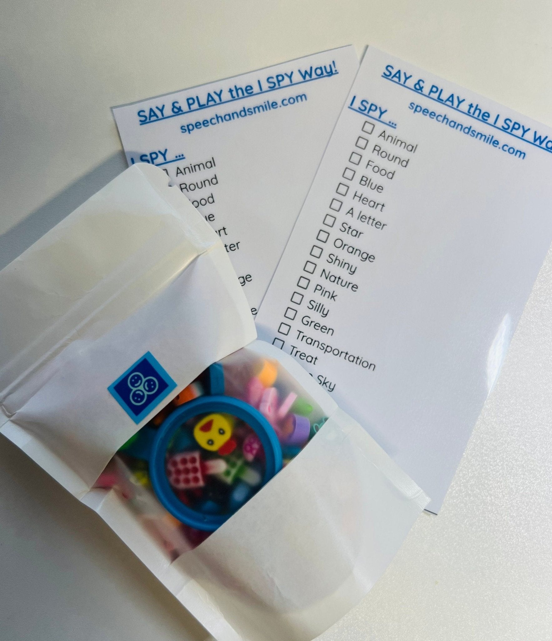 I SPY Trinkets – Mini Objects for Sensory Bins Speech Therapy I Spy Micro Minis - Speech and Smile
