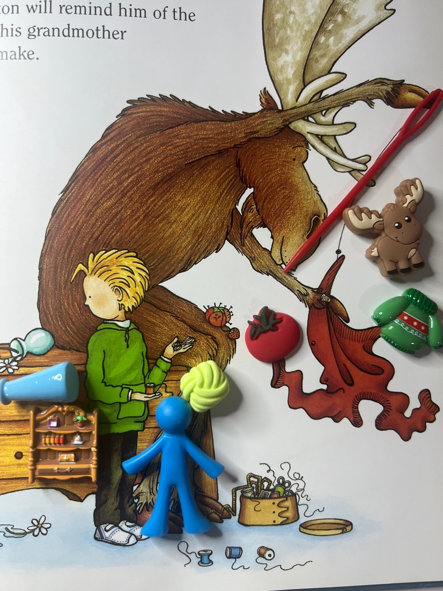 If You Give a Moose a Muffin Book Story Kit Mini Objects Seech Therapy INCLUDES BOOK Say and Play Book Activity - Speech and Smile
