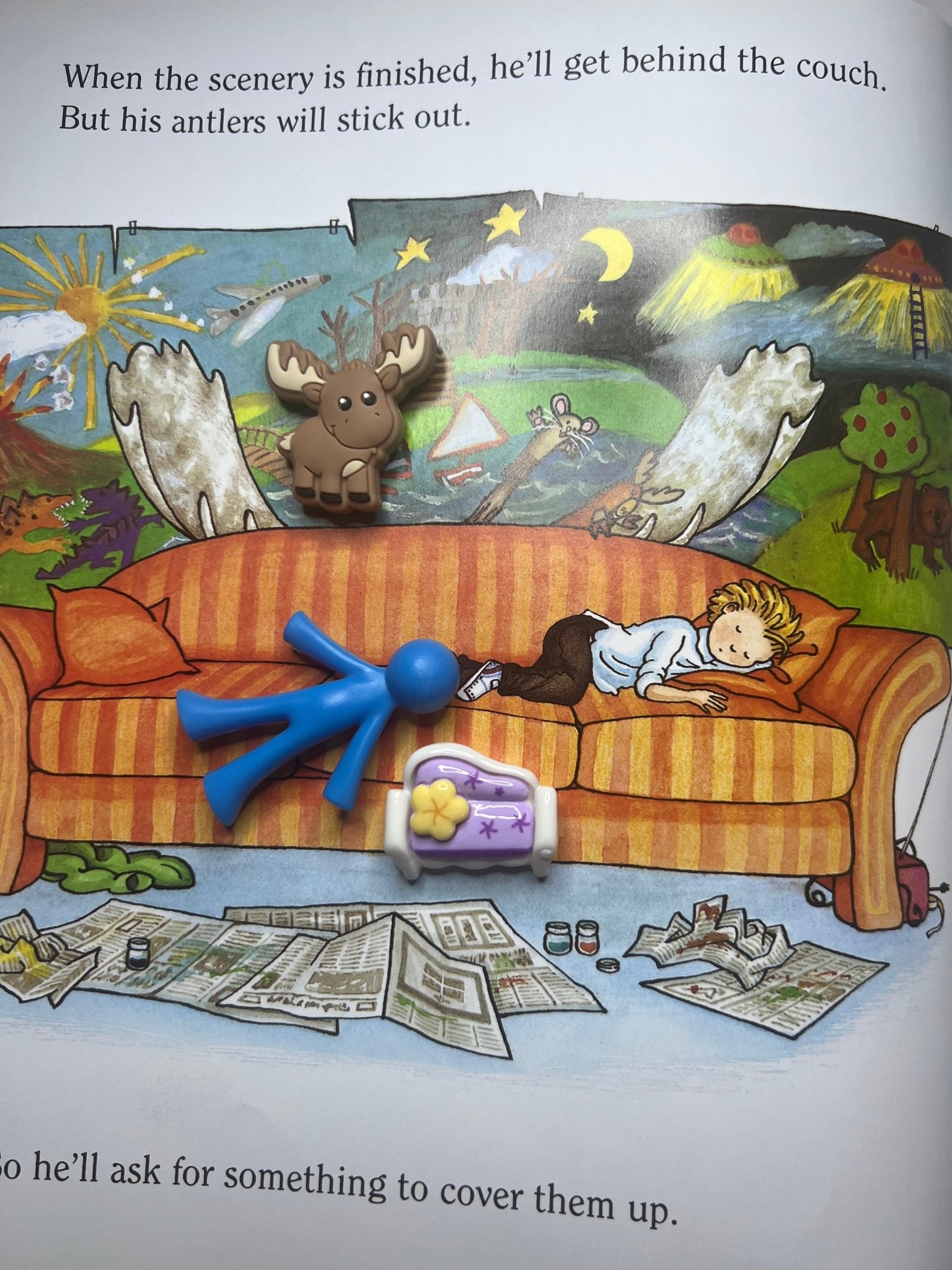 If You Give a Moose a Muffin Book Story Kit Mini Objects Seech Therapy INCLUDES BOOK Say and Play Book Activity - Speech and Smile
