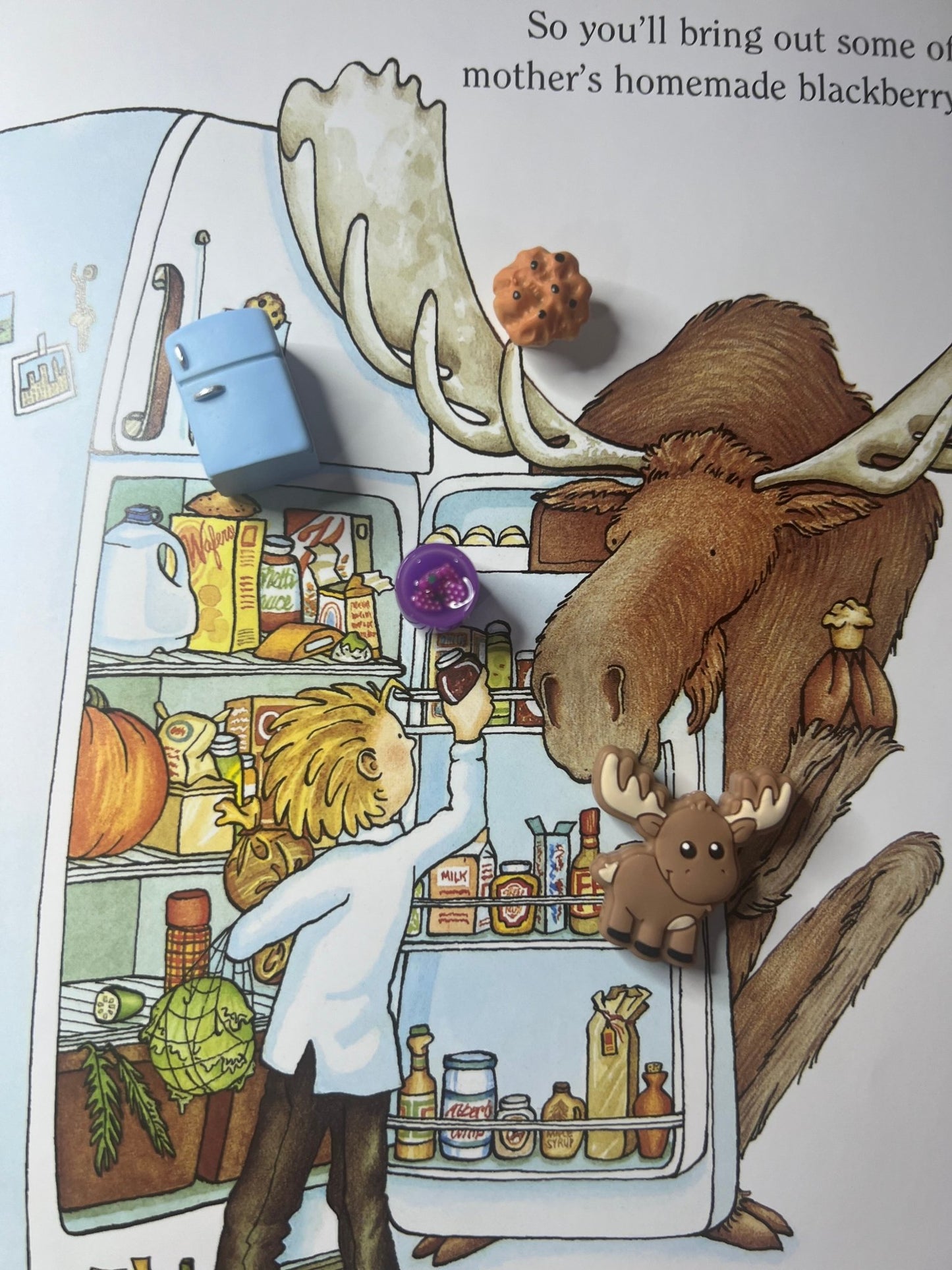 If You Give a Moose a Muffin Book Story Kit Mini Objects Seech Therapy INCLUDES BOOK Say and Play Book Activity - Speech and Smile