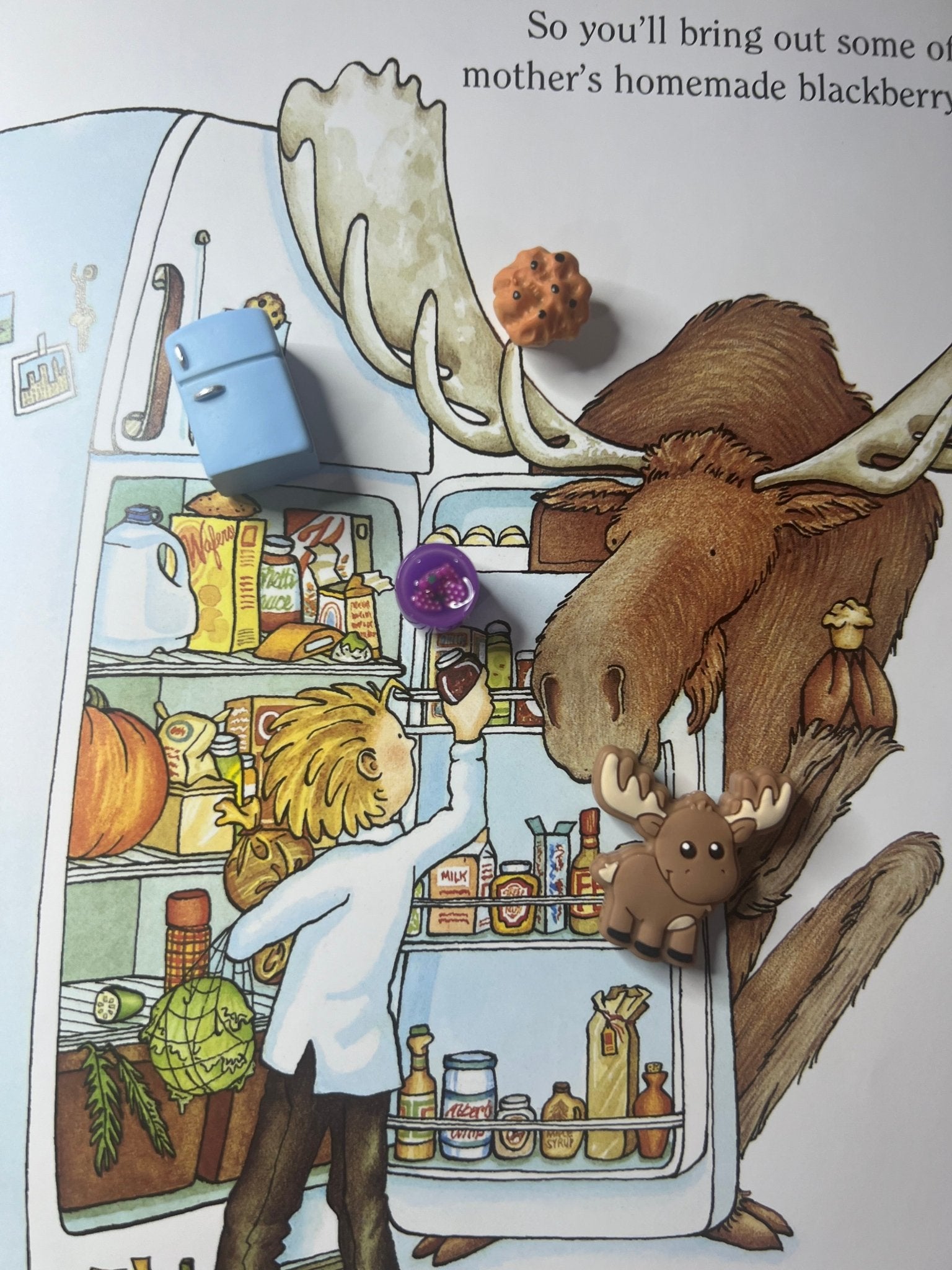 If You Give a Moose a Muffin Book Story Kit Mini Objects Seech Therapy INCLUDES BOOK Say and Play Book Activity - Speech and Smile