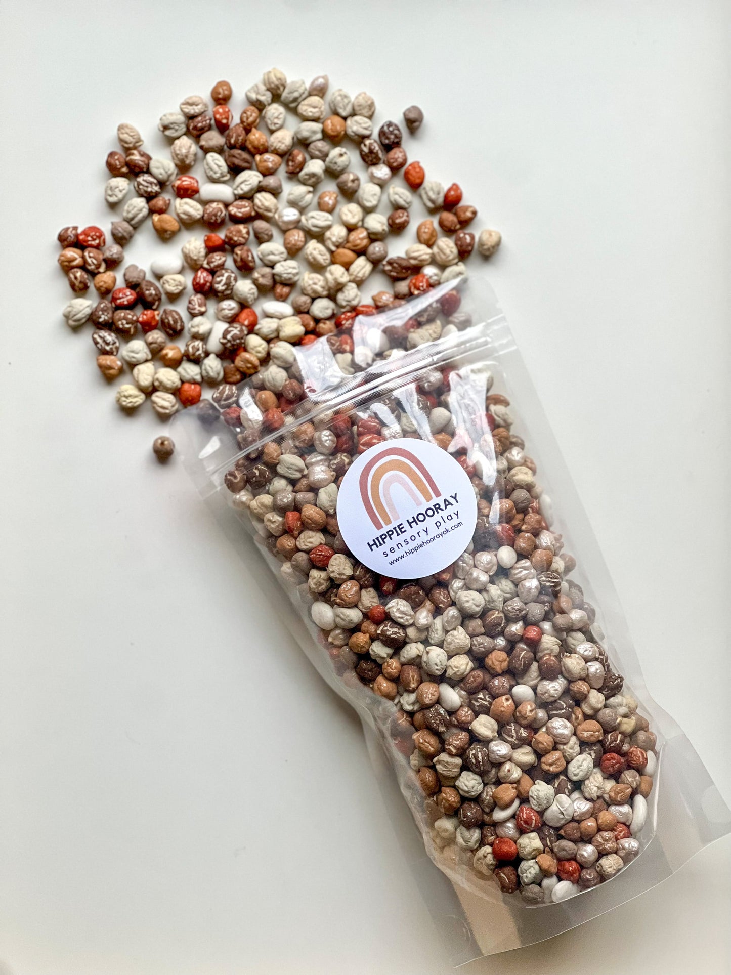 Playful Pebbles Sensory Bin Filler - Speech Therapy Fall Theme Sensory Set Up