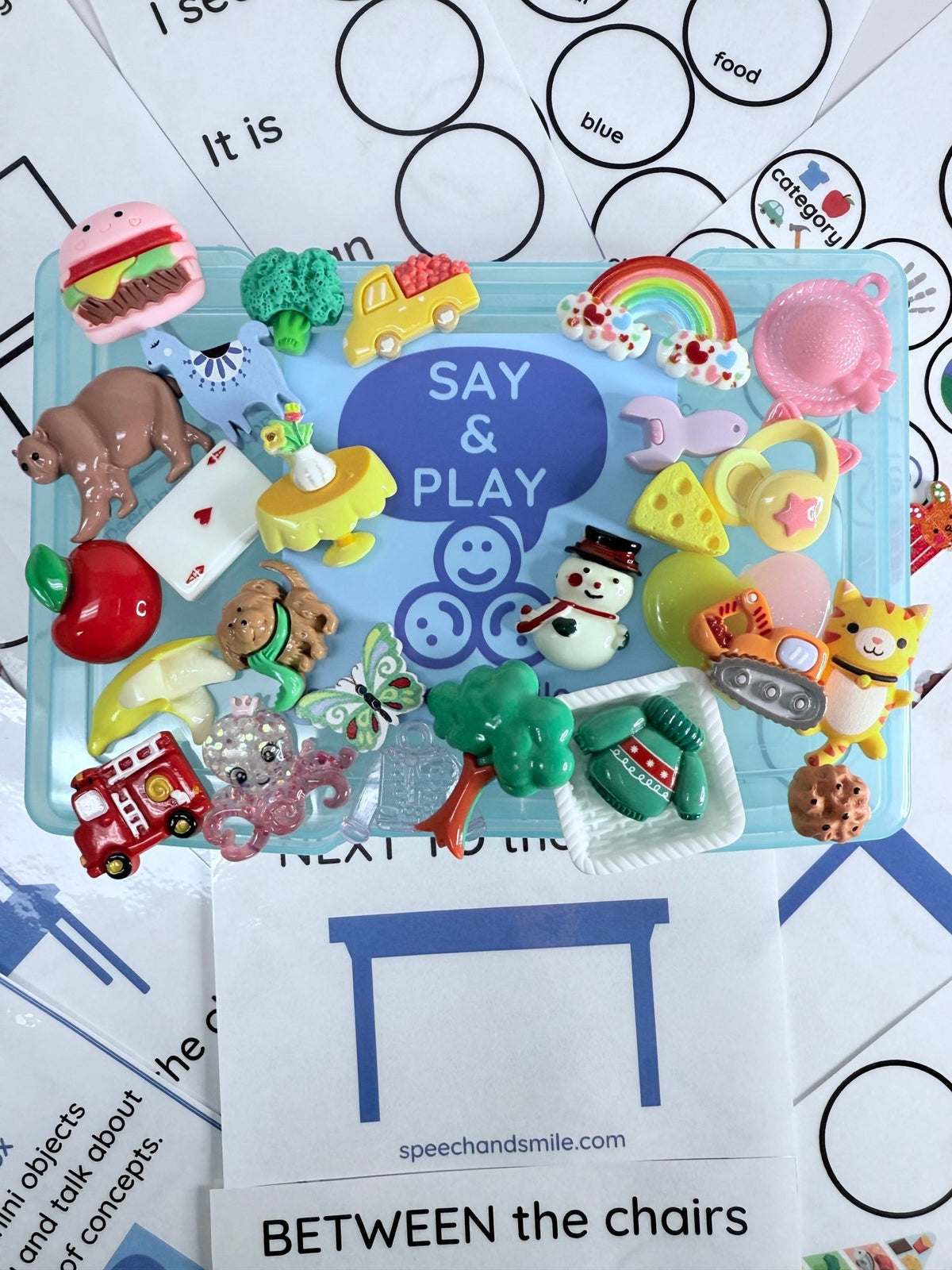LANGUAGE Task Box with Mini Objects Speech Therapy Activity Box Langua ...