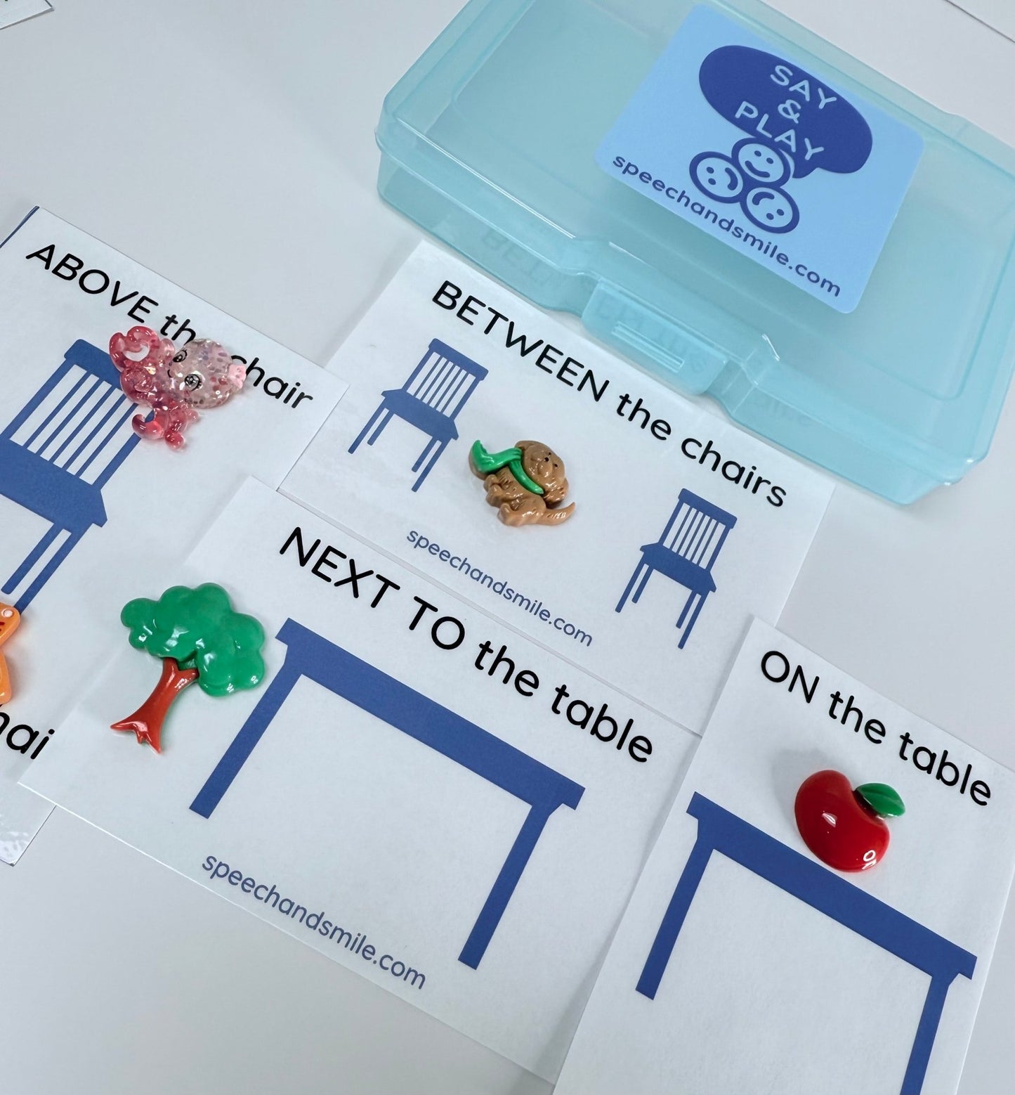 LANGUAGE Task Box with Mini Objects Speech Therapy Activity Box Language Concepts Box Speech Therapy Activity - Speech and Smile