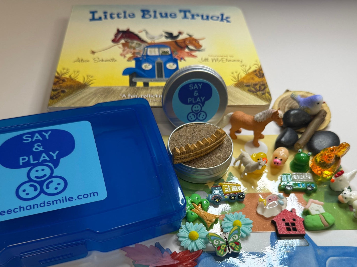 Little Blue Truck Story Kit Mini Objects Speech Therapy Preschool Activity - Speech and Smile