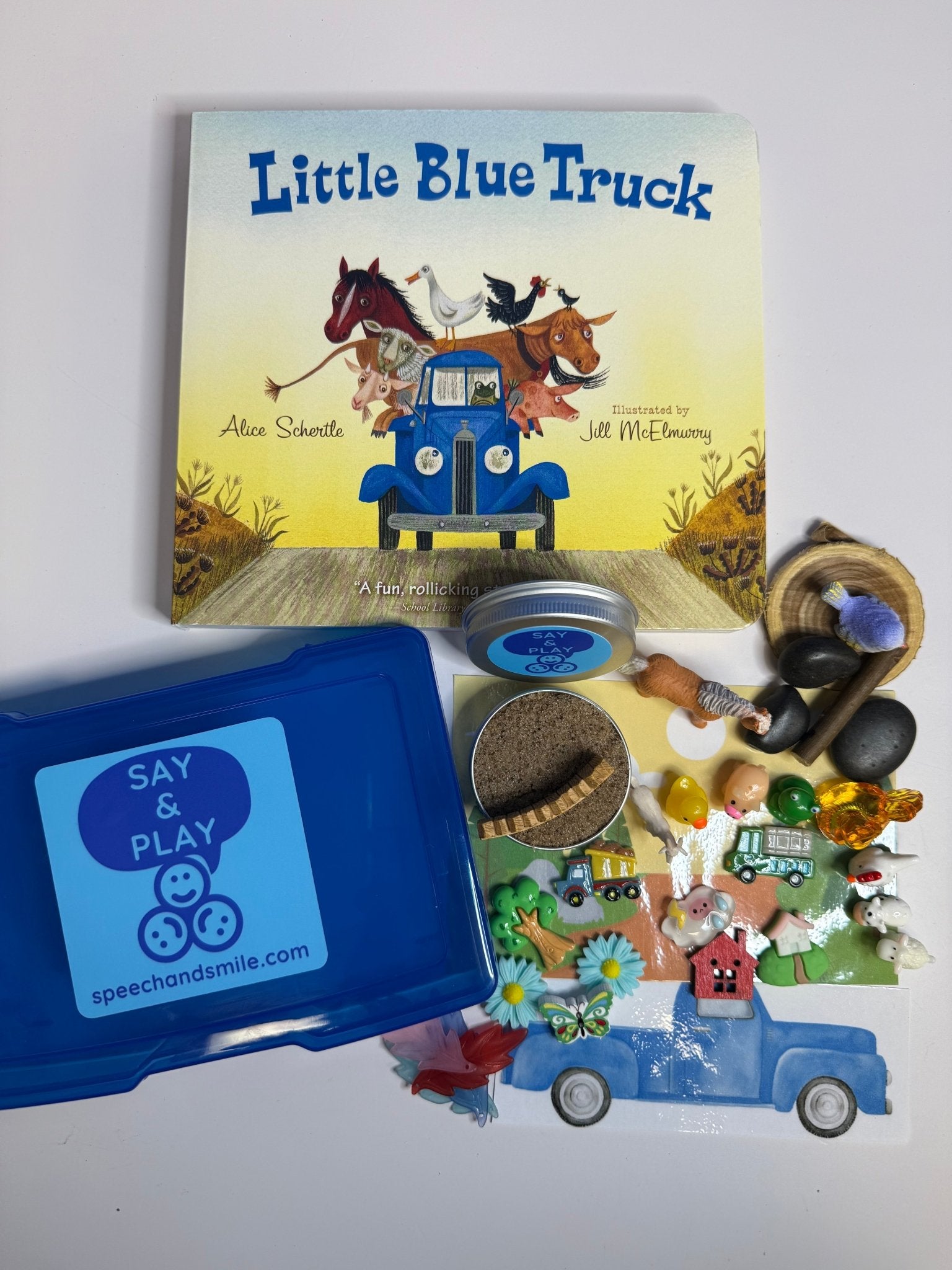 Little Blue Truck Story Kit Mini Objects Speech Therapy Preschool Activity - Speech and Smile