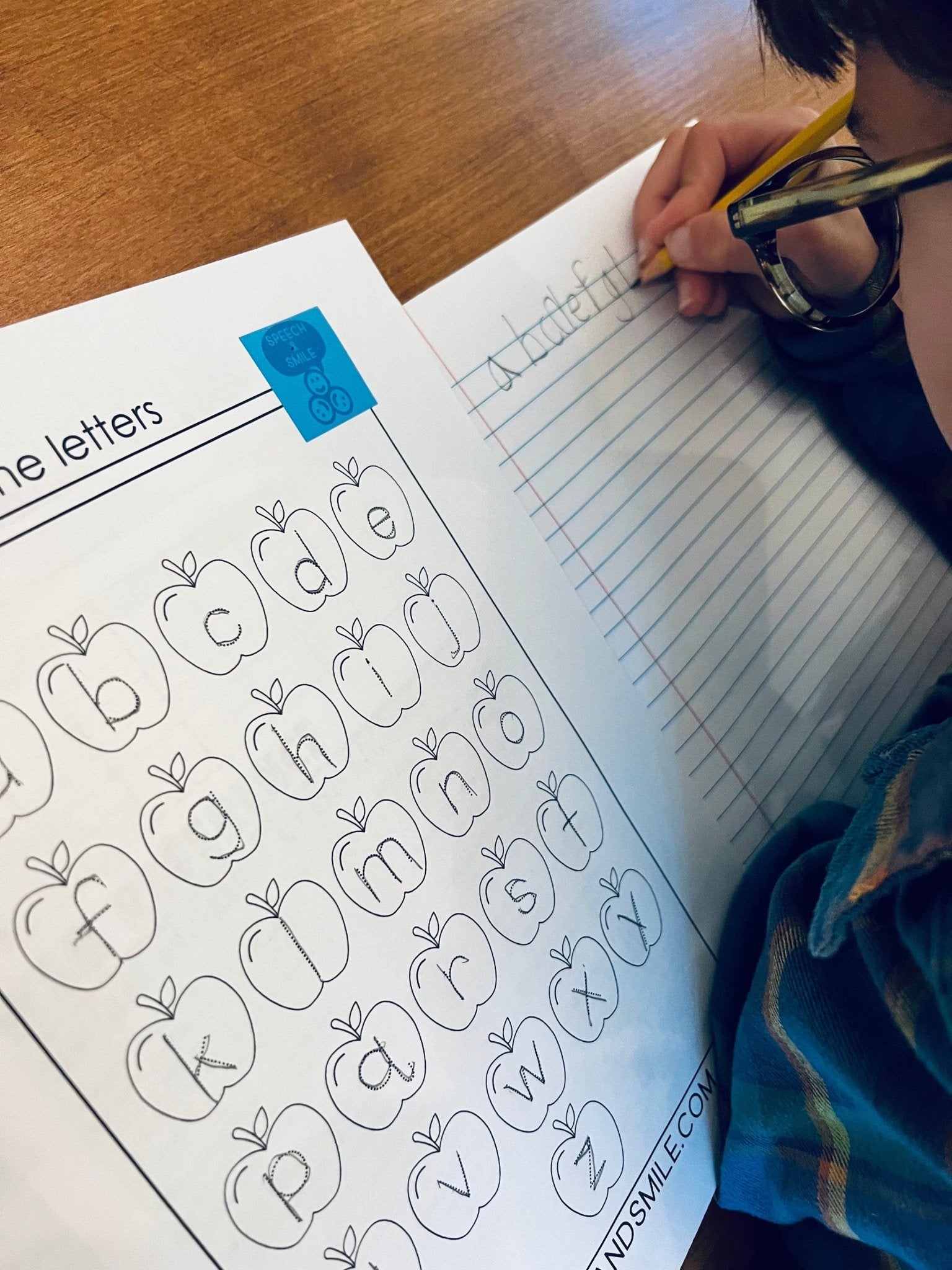 Lower Case Alphabet Tracing Worksheet - Speech and Smile