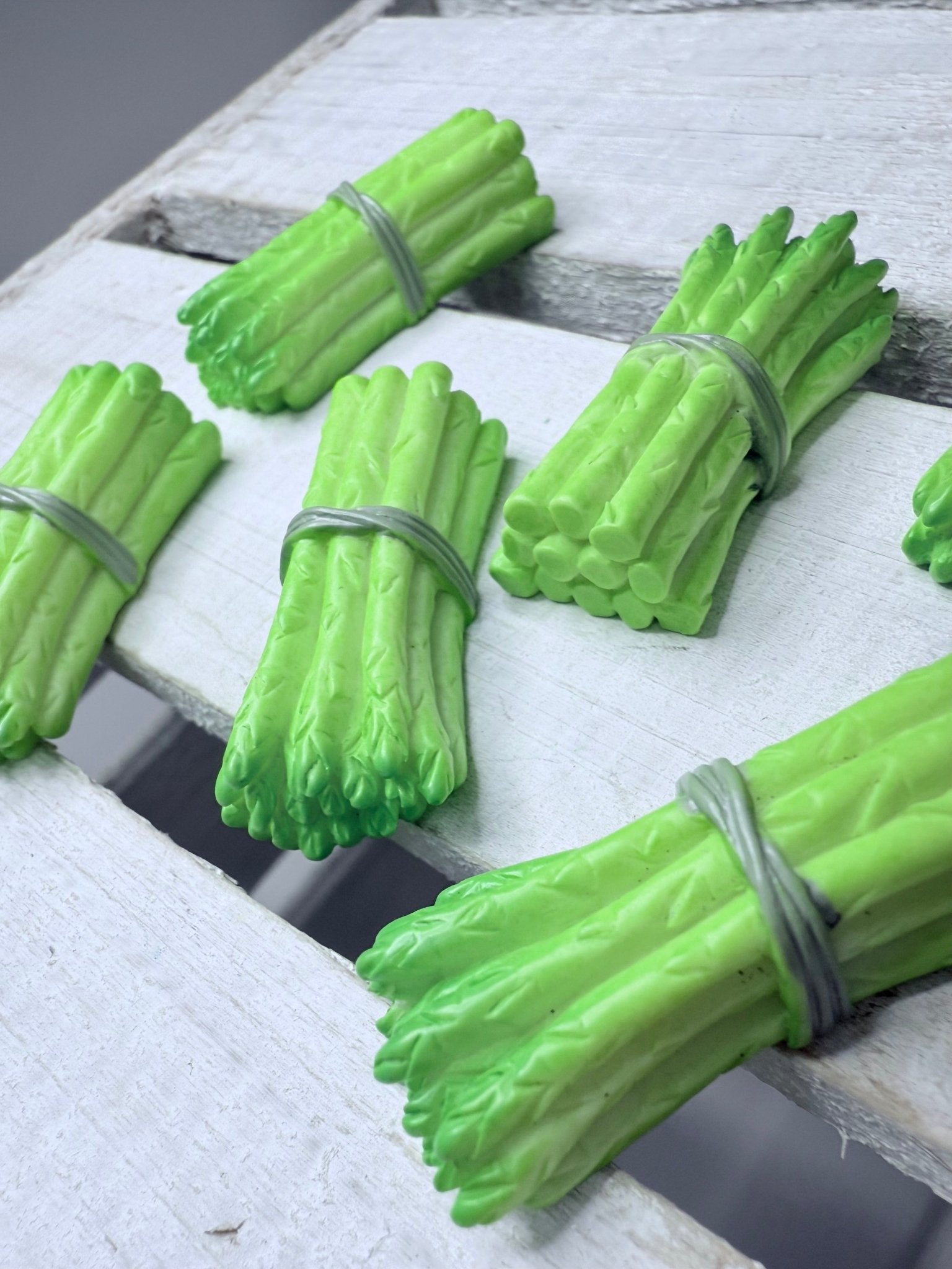 Mini Asparagus Figurine Food Minis Speech Therapy Mini Objects Vegetable Trinkets Garden Theme - Speech and Smile
