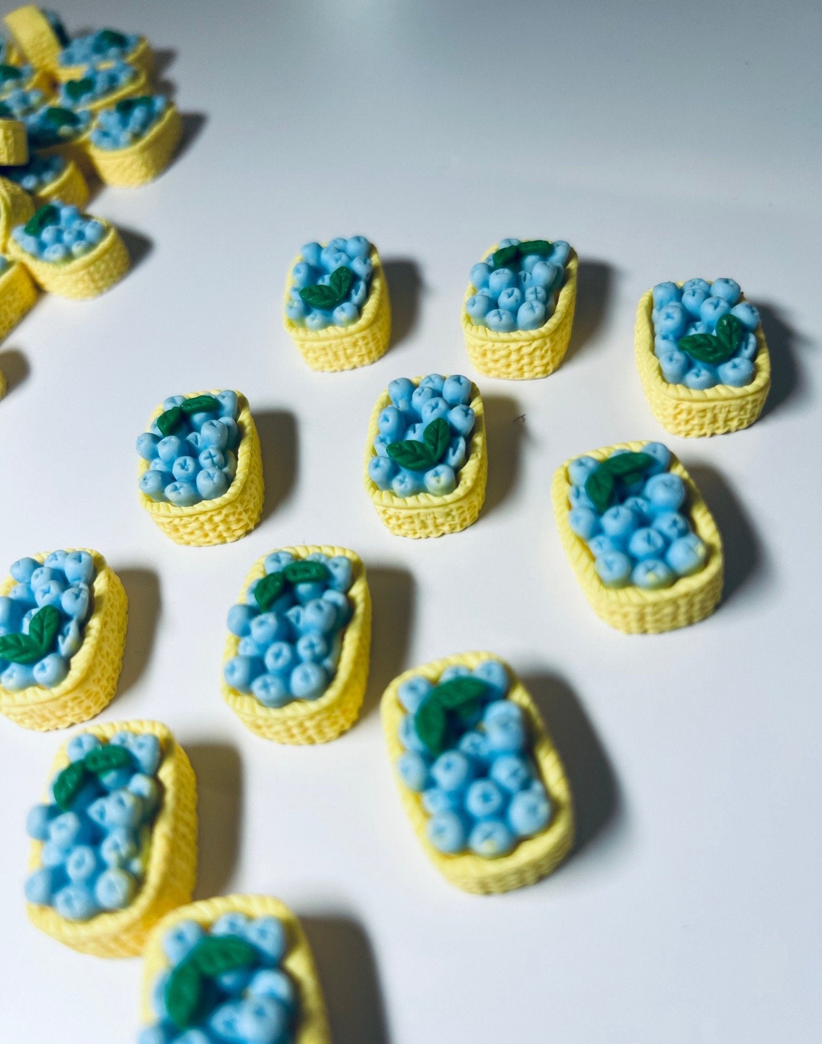 Mini BLUEBERRY Basket Trinket Speech Therapy Mini Objects Food Trinkets Fruit Dollhouse Miniatures - Speech and Smile