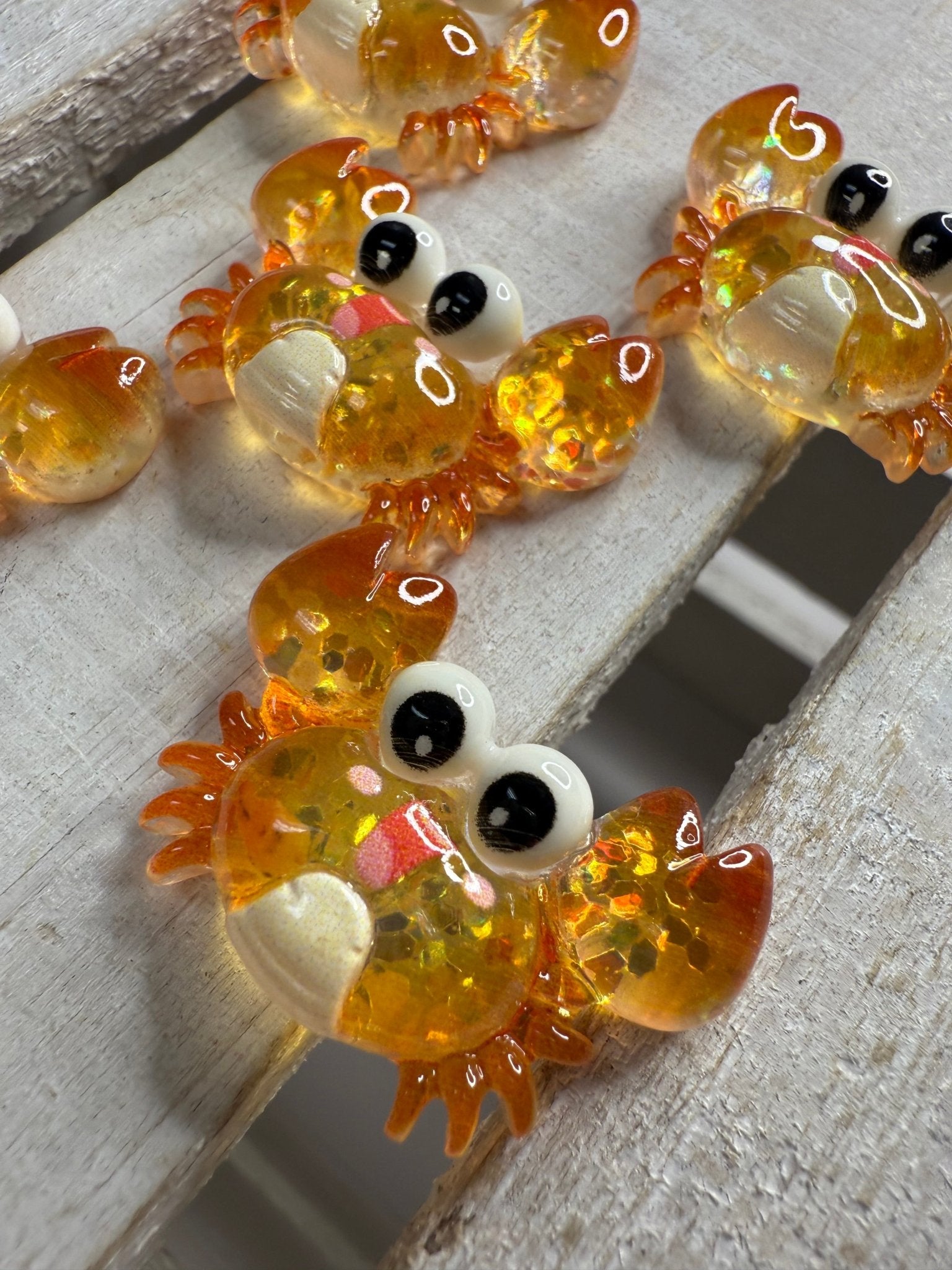 Mini CRAB Trinket OCEAN Trinkets Sparkly Crab Speech Mini Objects Ocean Theme - Speech and Smile