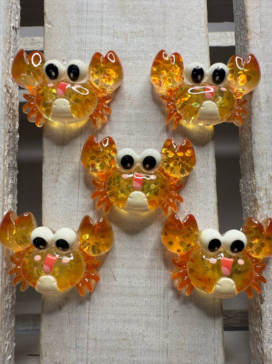 Mini CRAB Trinket OCEAN Trinkets Sparkly Crab Speech Mini Objects Ocean Theme - Speech and Smile