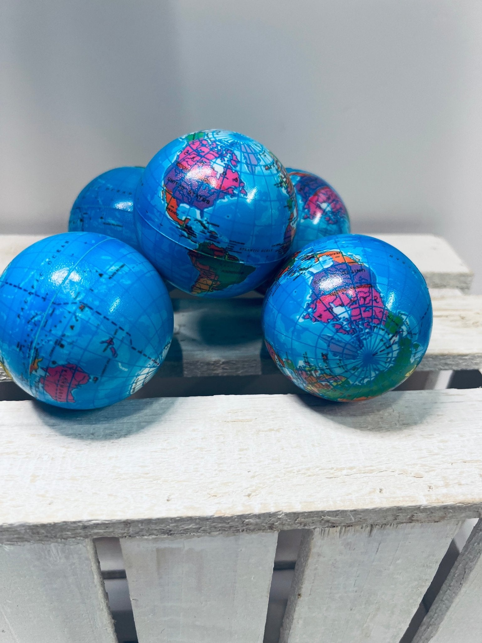 Mini Earth Ball Fidget Squish Earth Ball Desk Stress Ball Quiet Fidget - Speech and Smile