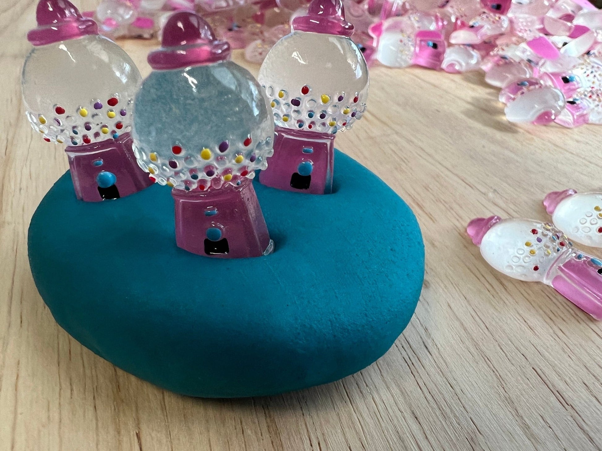 Mini GUMBALL Machine Trinket - Faux Candy Minis - Speech and Smile