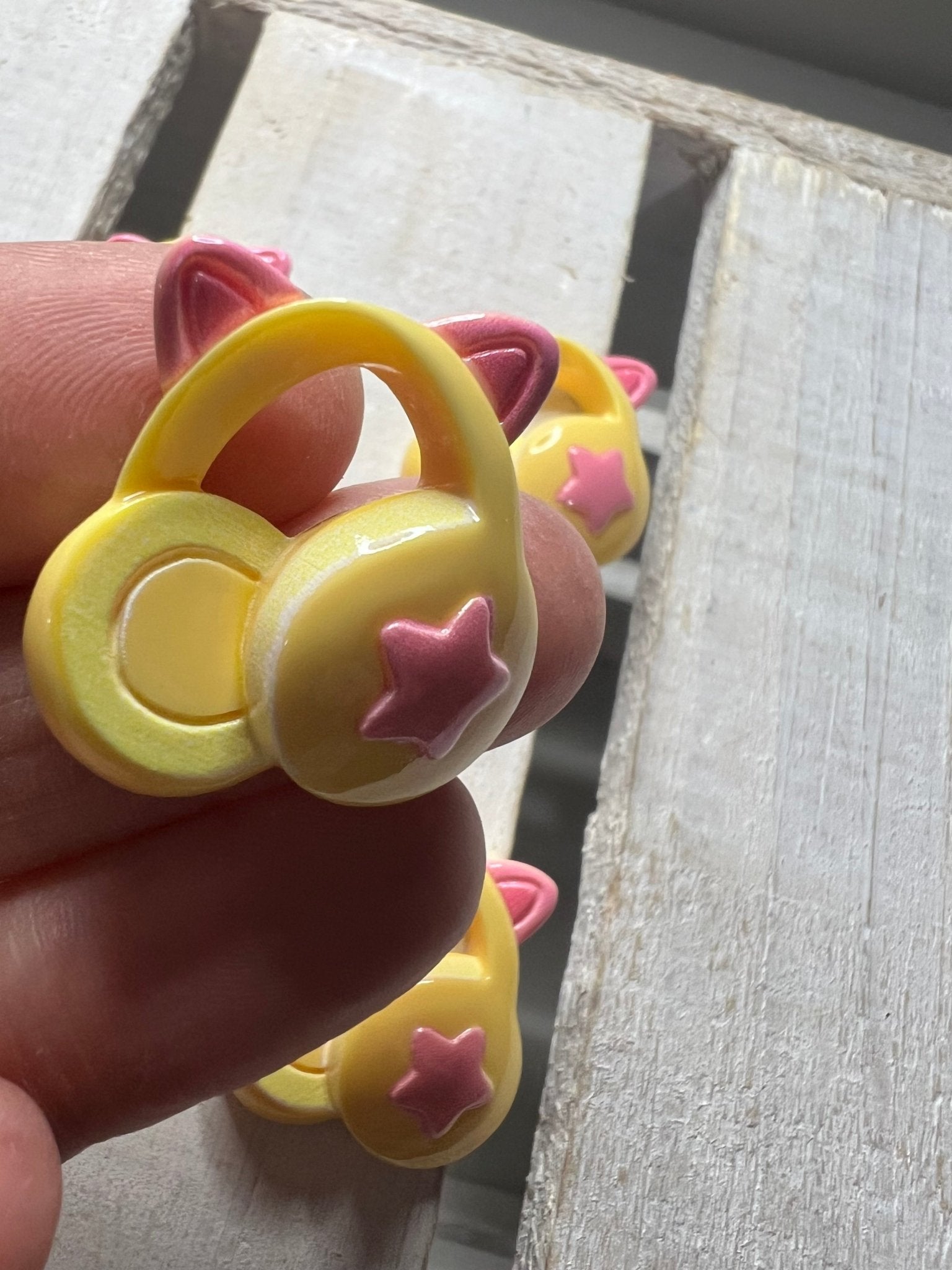 Mini Headphones Trinket with Cat Ears | Say and Play Mini Objects™ | Speech Therapy & Music Themed Minis - Speech and Smile