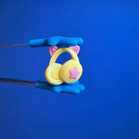 Mini Headphones Trinket with Cat Ears | Say and Play Mini Objects™ | Speech Therapy & Music Themed Minis - Speech and Smile