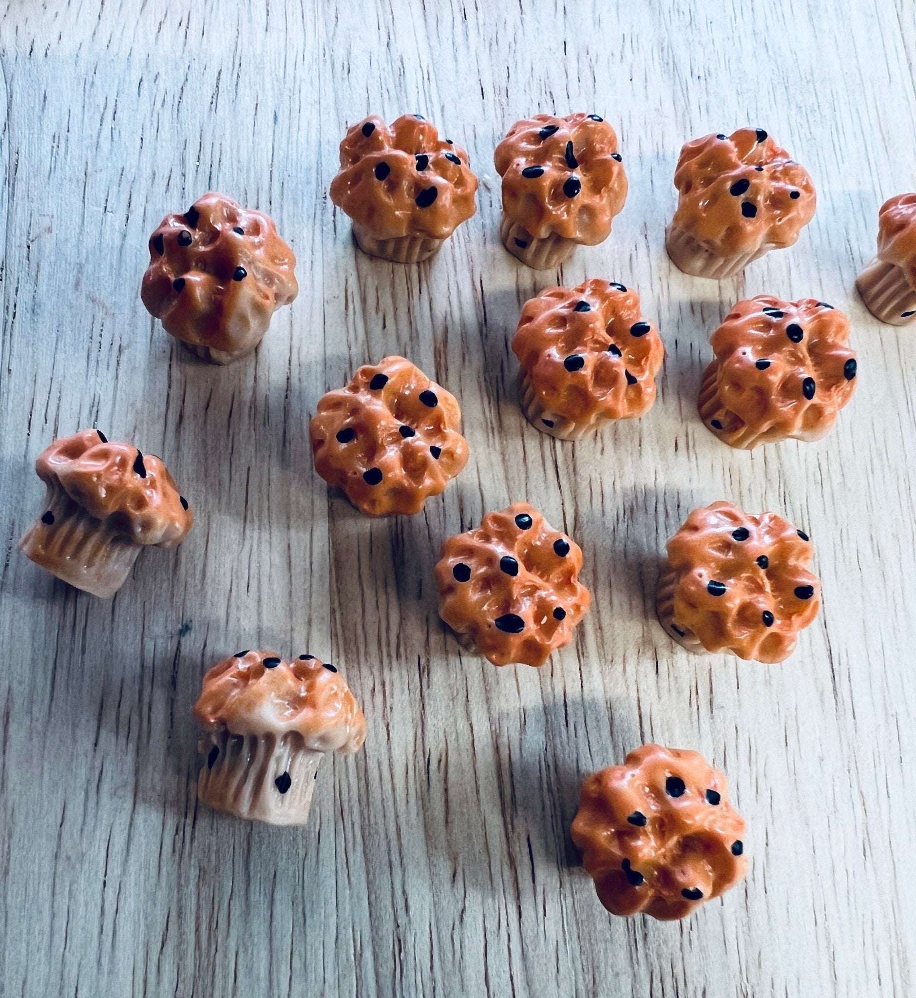 Mini MUFFIN Object - Speech Therapy Mini Objects - Speech Trinkets - FOOD Theme Objects - Speech Minis - Resin Muffin - Food Trinkets Doodads - Montessori - Speech and Smile