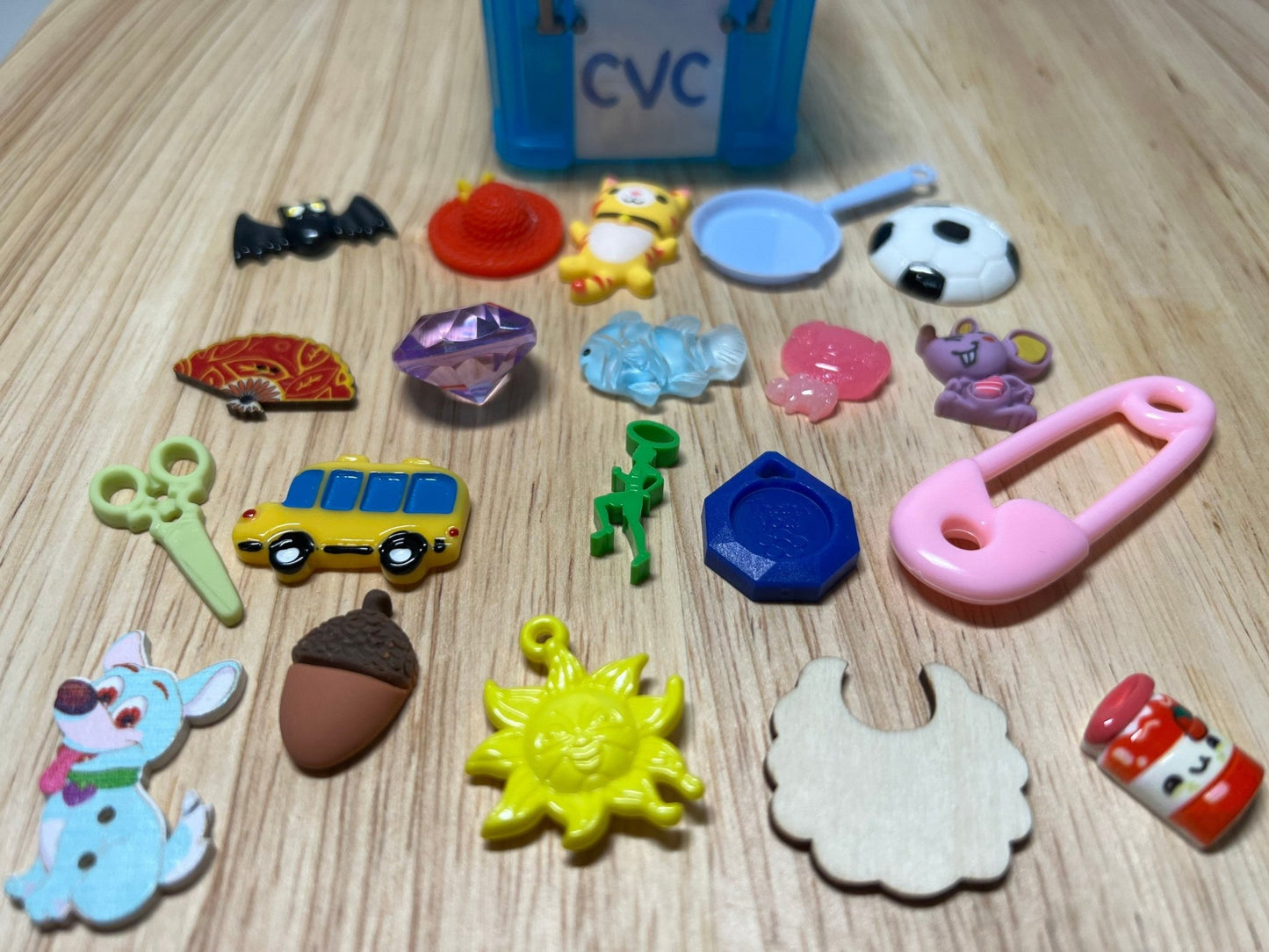 Mini Object Words for Speech Therapy CV - VC, CVC, CVCV CVCVC and Multi Syllable Objects - Say and Play Mini Objects Kit - Speech and Smile