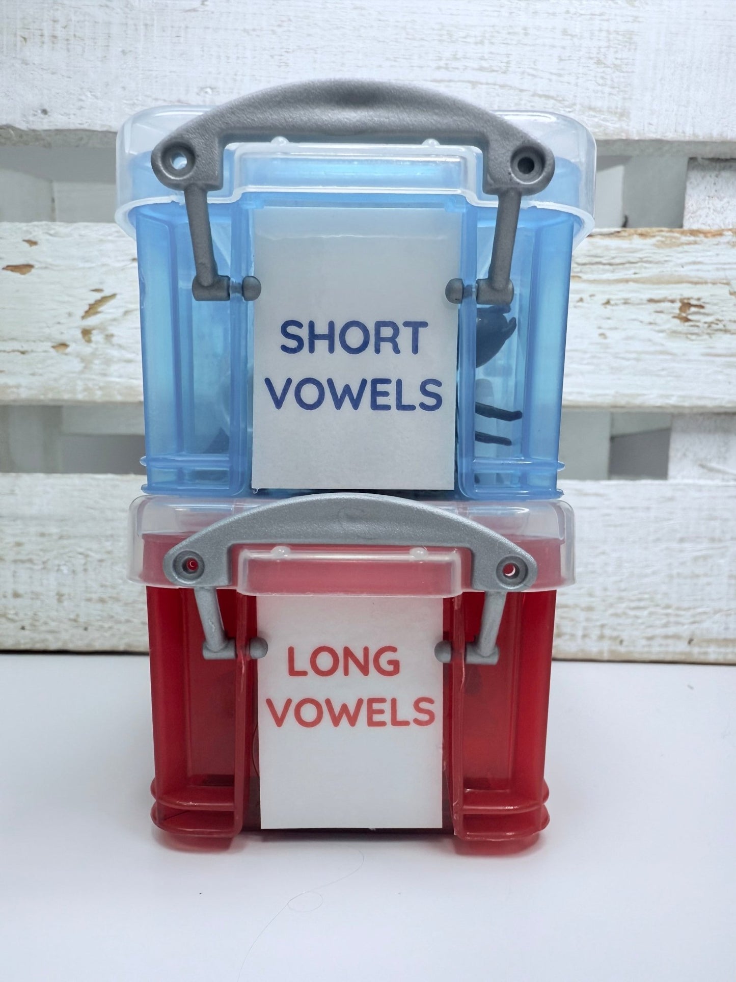 Mini Objects for Vowel Sounds Kit Reading Set of Short and Long Vowel Objects - Speech and Smile
