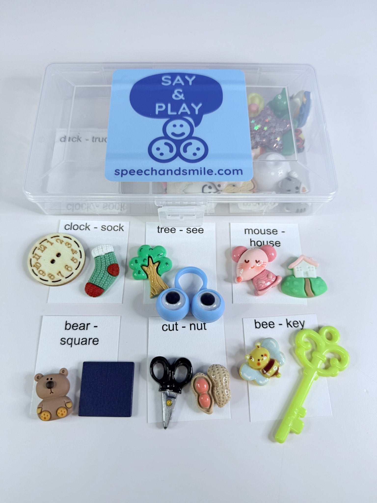 Mini Objects that RHYME Set - Speech Therapy Early Reading Activity wi ...