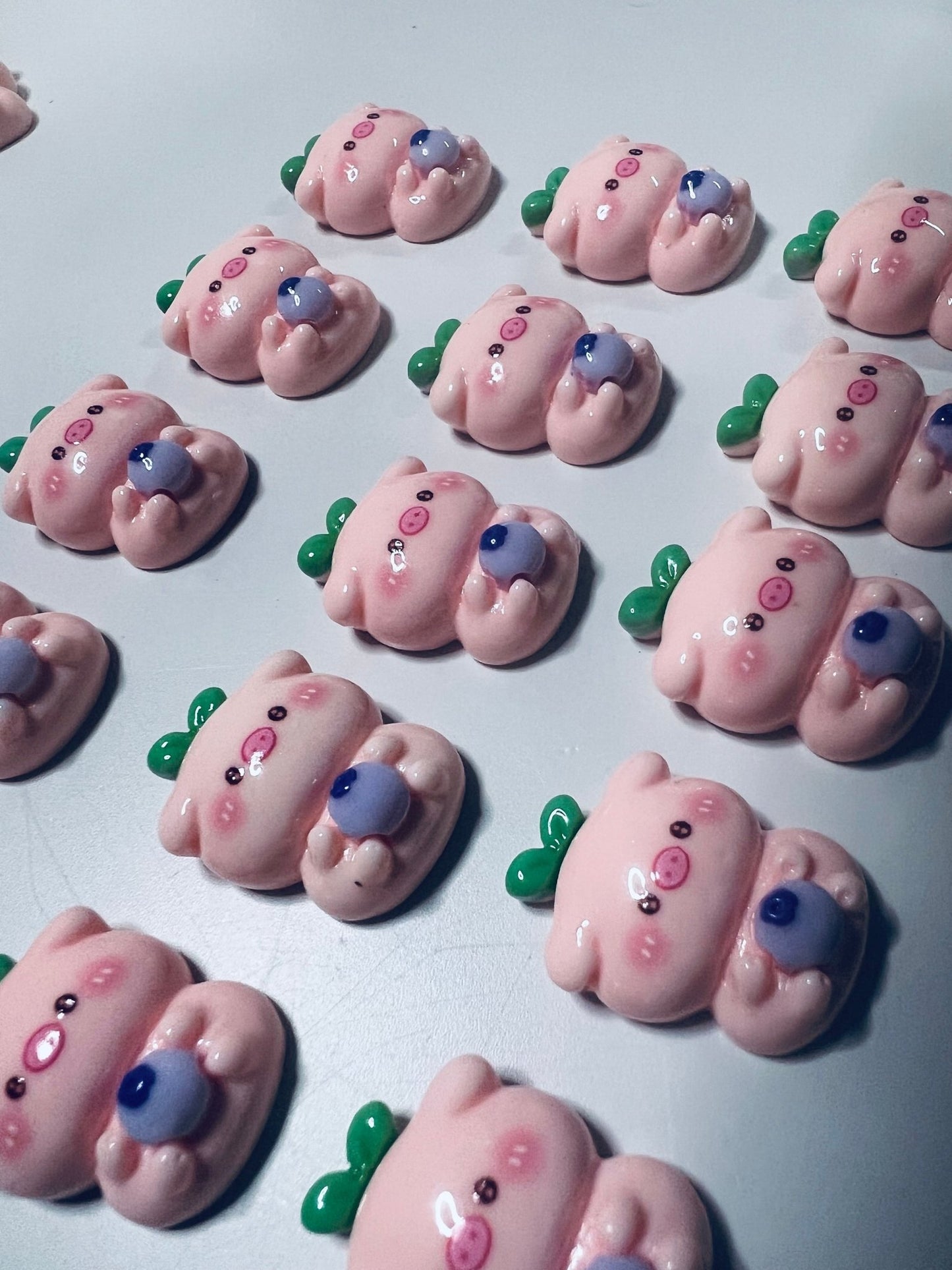 Mini Pig Holding Blueberry – Farm Animal Mini Object for Speech Therapy - Speech and Smile