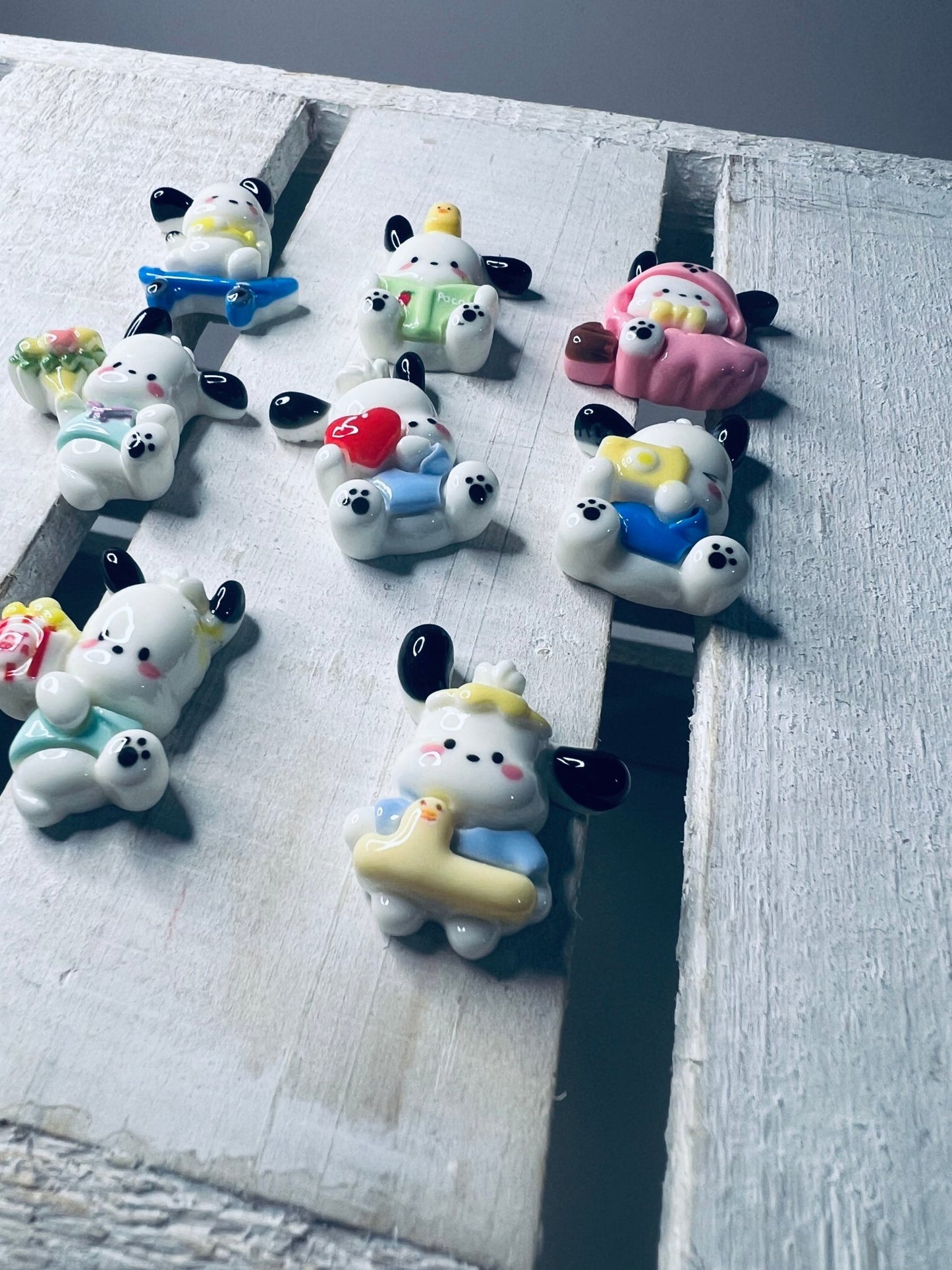 Mini Pochacco Trinkets Verb Minis Bag 8 verb trinkets included FIVE DOLLAR mini bag Miniature Dog trinkets speech therapy mini objects - Speech and Smile