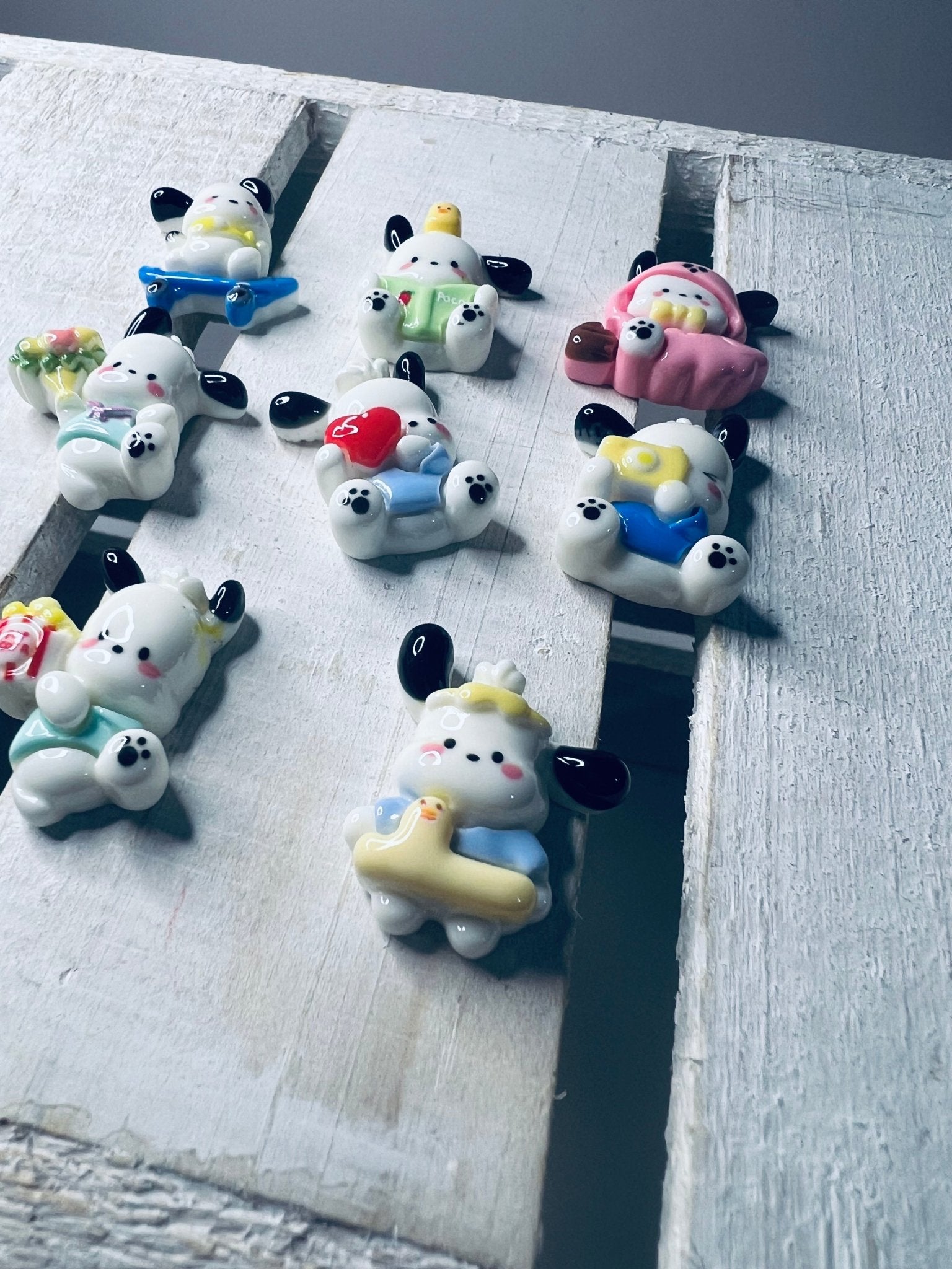 Mini Pochacco Trinkets Verb Minis Bag 8 verb trinkets included FIVE DOLLAR mini bag Miniature Dog trinkets speech therapy mini objects - Speech and Smile