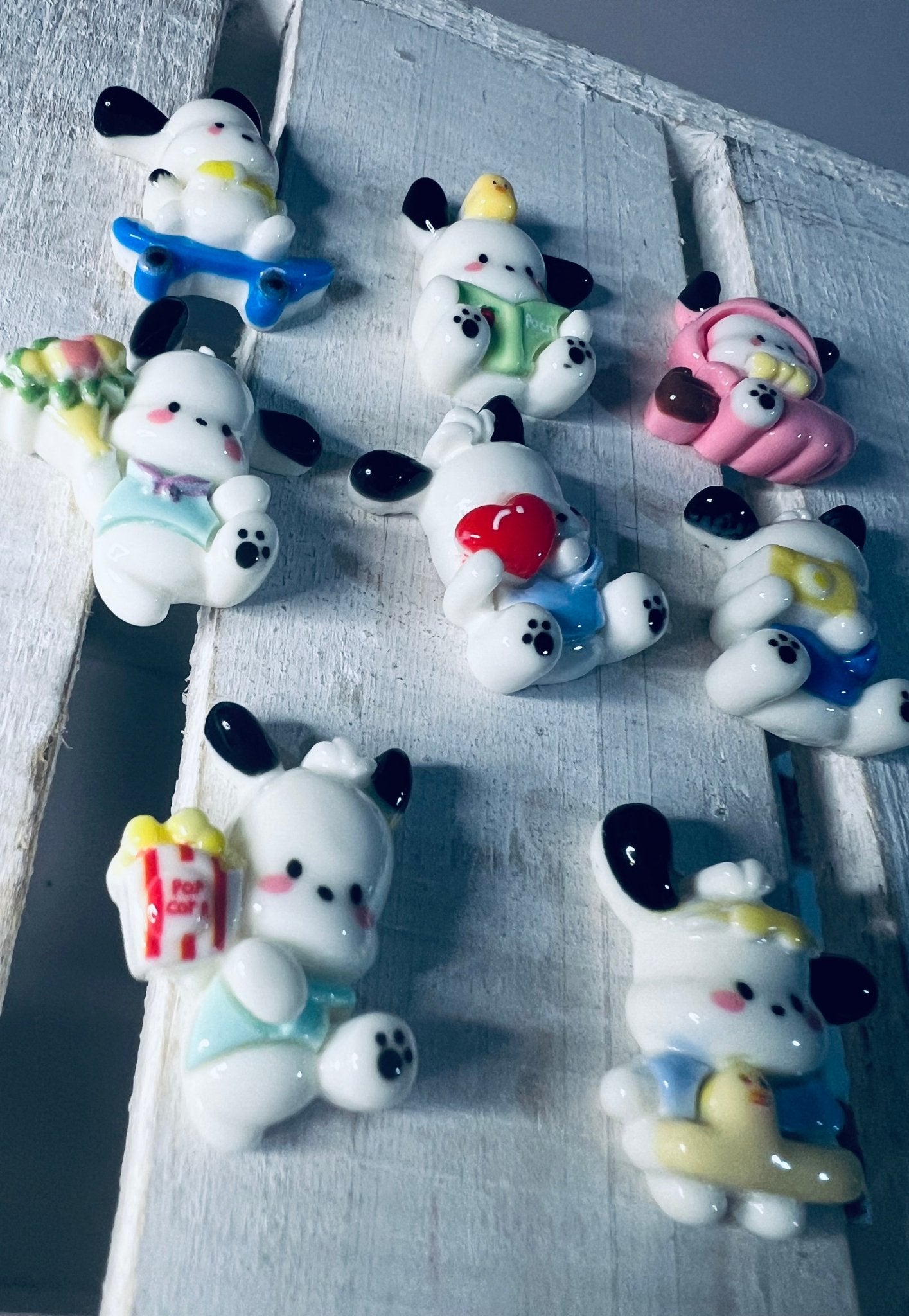 Mini Pochacco Trinkets Verb Minis Bag 8 verb trinkets included FIVE DOLLAR mini bag Miniature Dog trinkets speech therapy mini objects - Speech and Smile