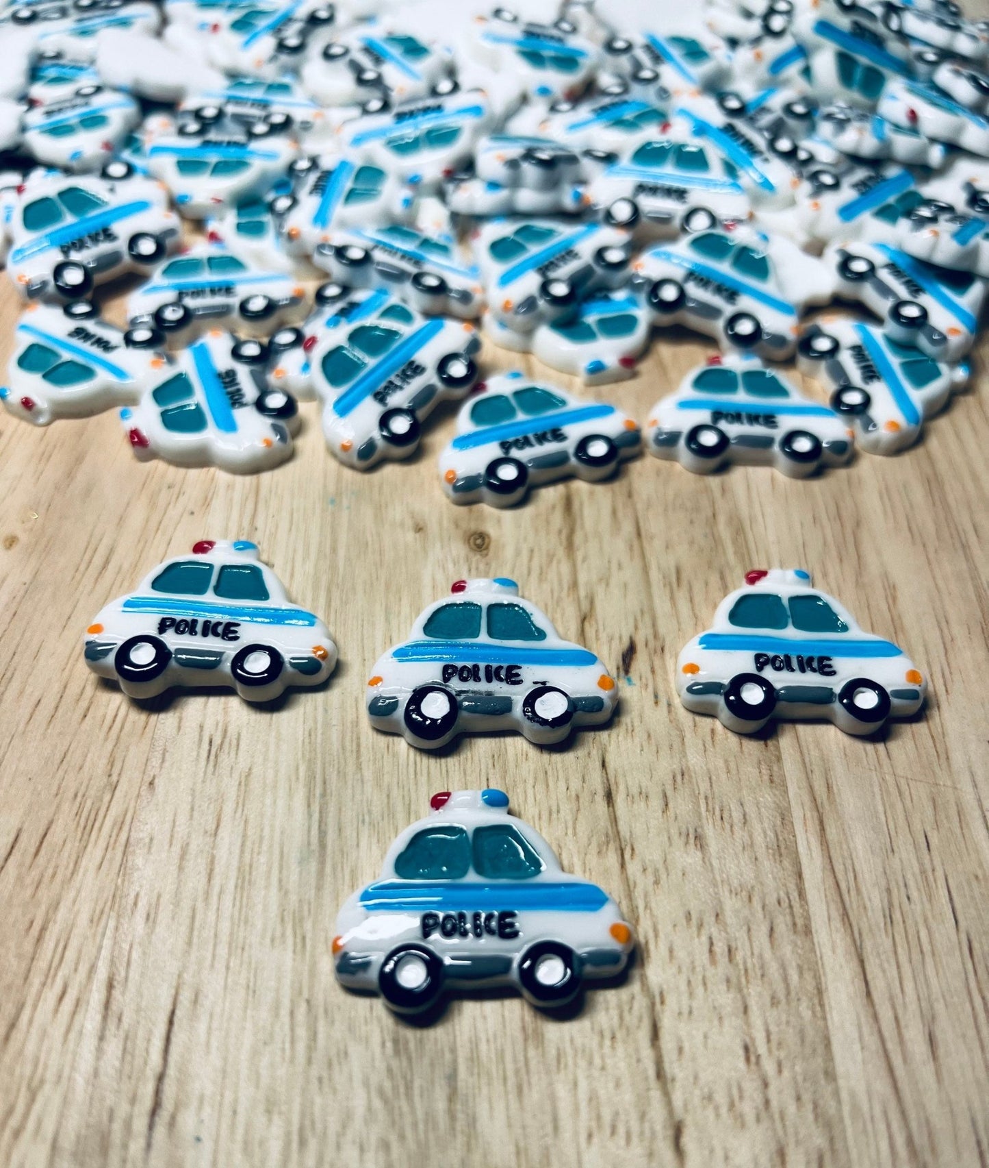 Mini POLICE CAR object - Occupation Theme Objects - Speech Therapy Mini Objects - Transportation Theme Objects - Speech Therapy Trinkets Doodads - Speech and Smile