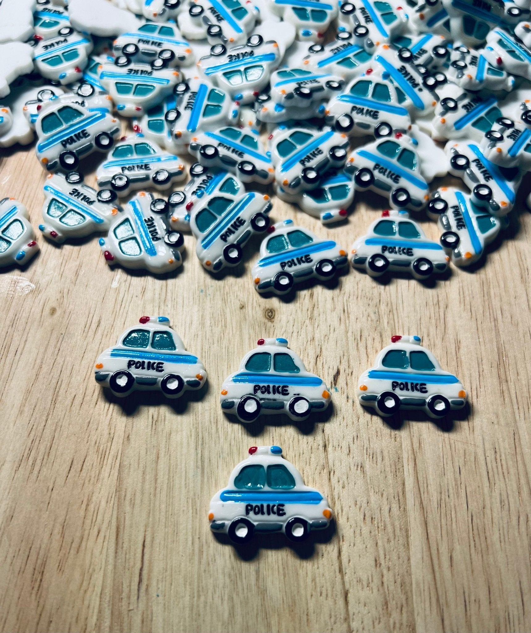 Mini POLICE CAR object - Occupation Theme Objects - Speech Therapy Mini Objects - Transportation Theme Objects - Speech Therapy Trinkets Doodads - Speech and Smile