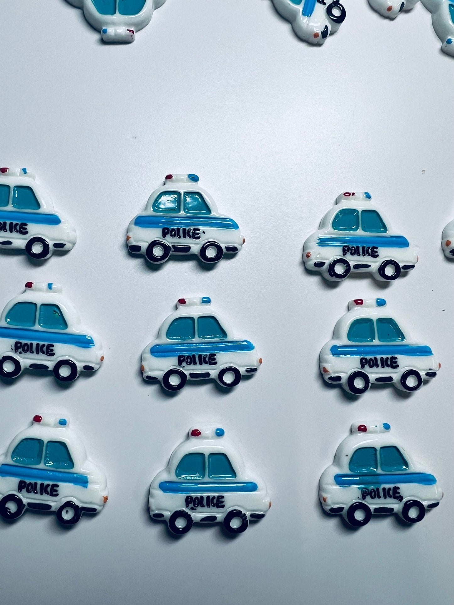 Mini POLICE CAR object - Occupation Theme Objects - Speech Therapy Mini Objects - Transportation Theme Objects - Speech Therapy Trinkets Doodads - Speech and Smile