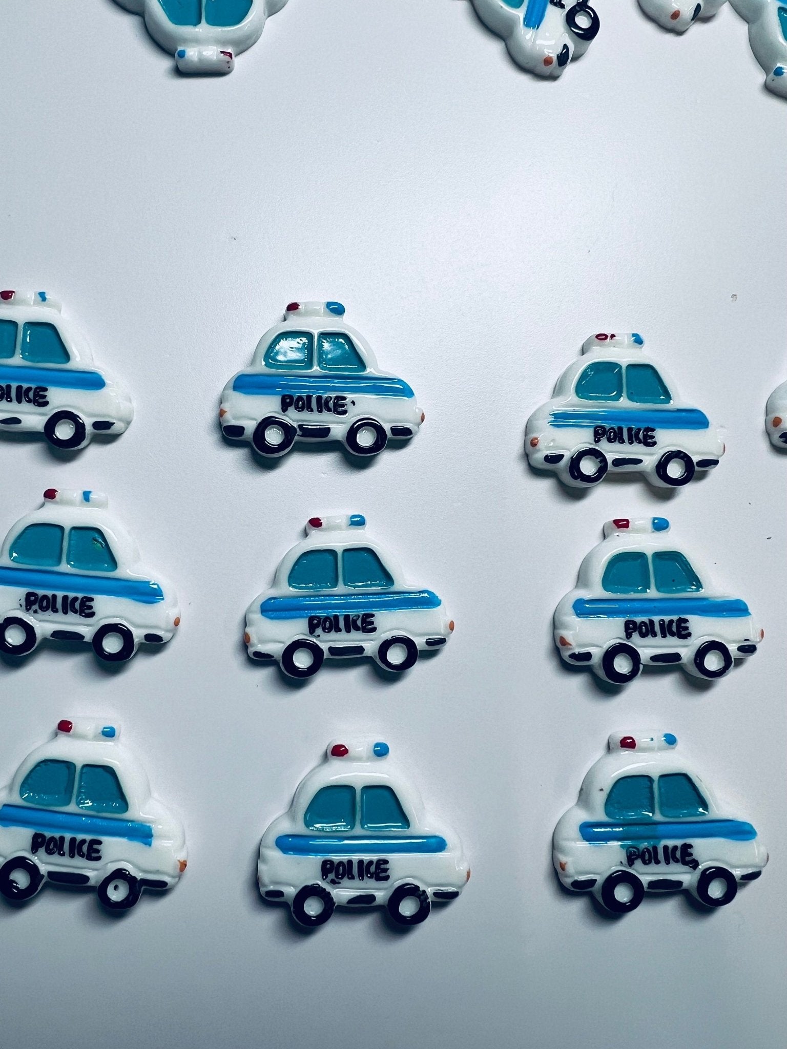 Mini POLICE CAR object - Occupation Theme Objects - Speech Therapy Mini Objects - Transportation Theme Objects - Speech Therapy Trinkets Doodads - Speech and Smile