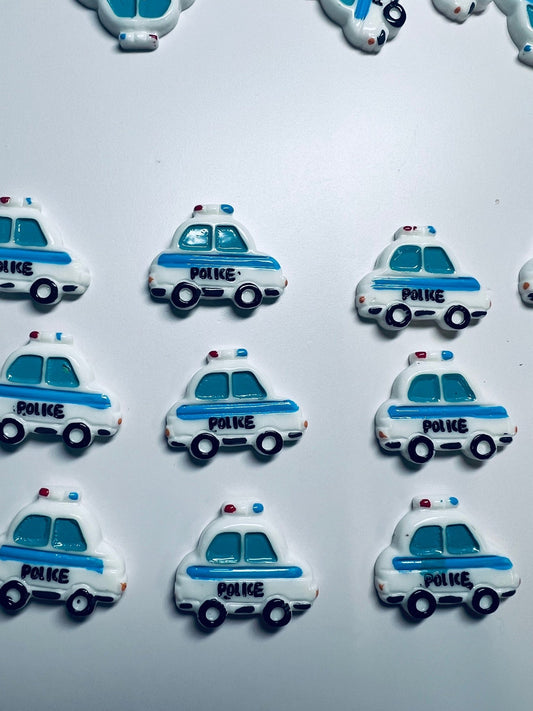 Mini POLICE CAR object - Occupation Theme Objects - Speech Therapy Mini Objects - Transportation Theme Objects - Speech Therapy Trinkets Doodads - Speech and Smile
